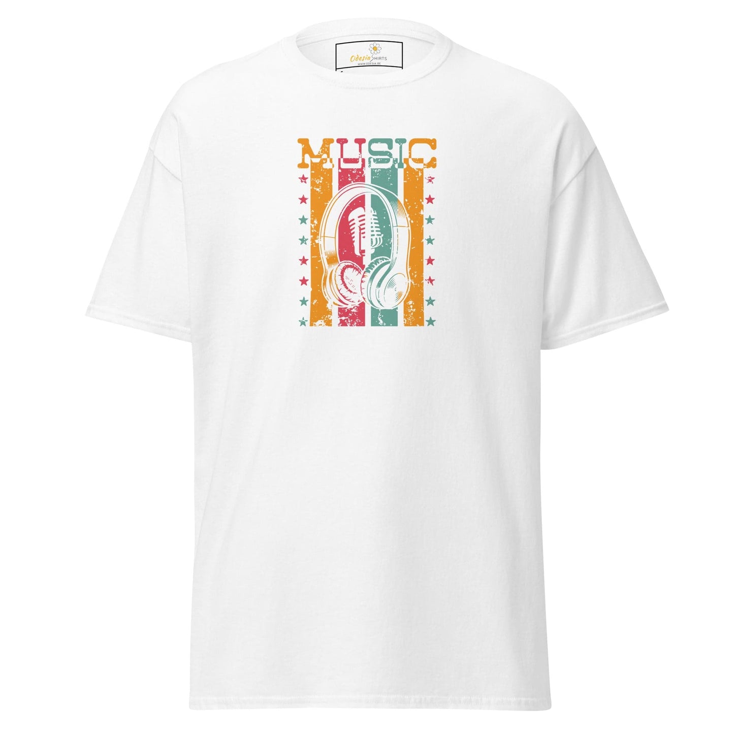 Unisex classic tee - MUSIC MICROPHONE - REGULAR - White / S