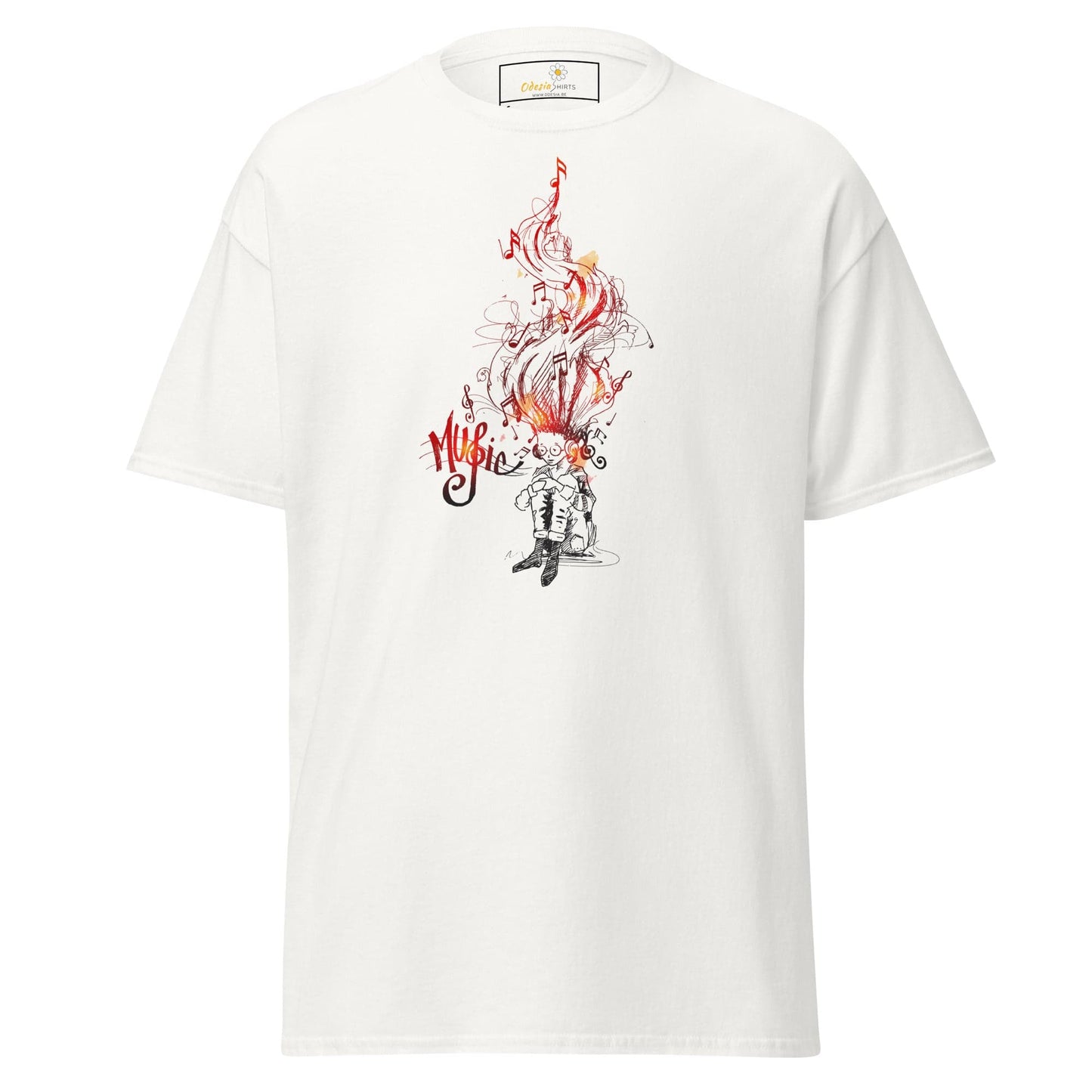 Unisex classic t-shirt - MUSIC GUY THOUGHTS - REGULAR - White / S