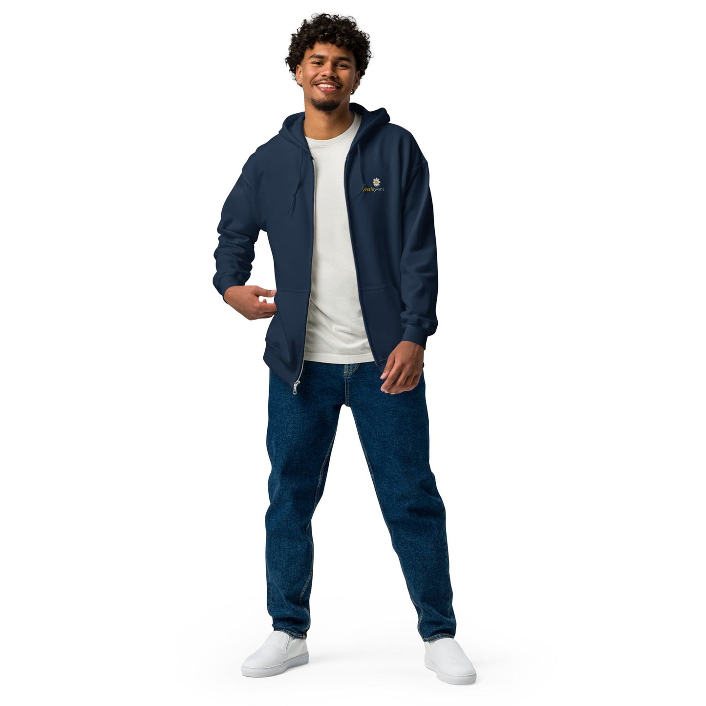 ODESIA’S Unisex heavy blend zip hoodie - Navy / S
