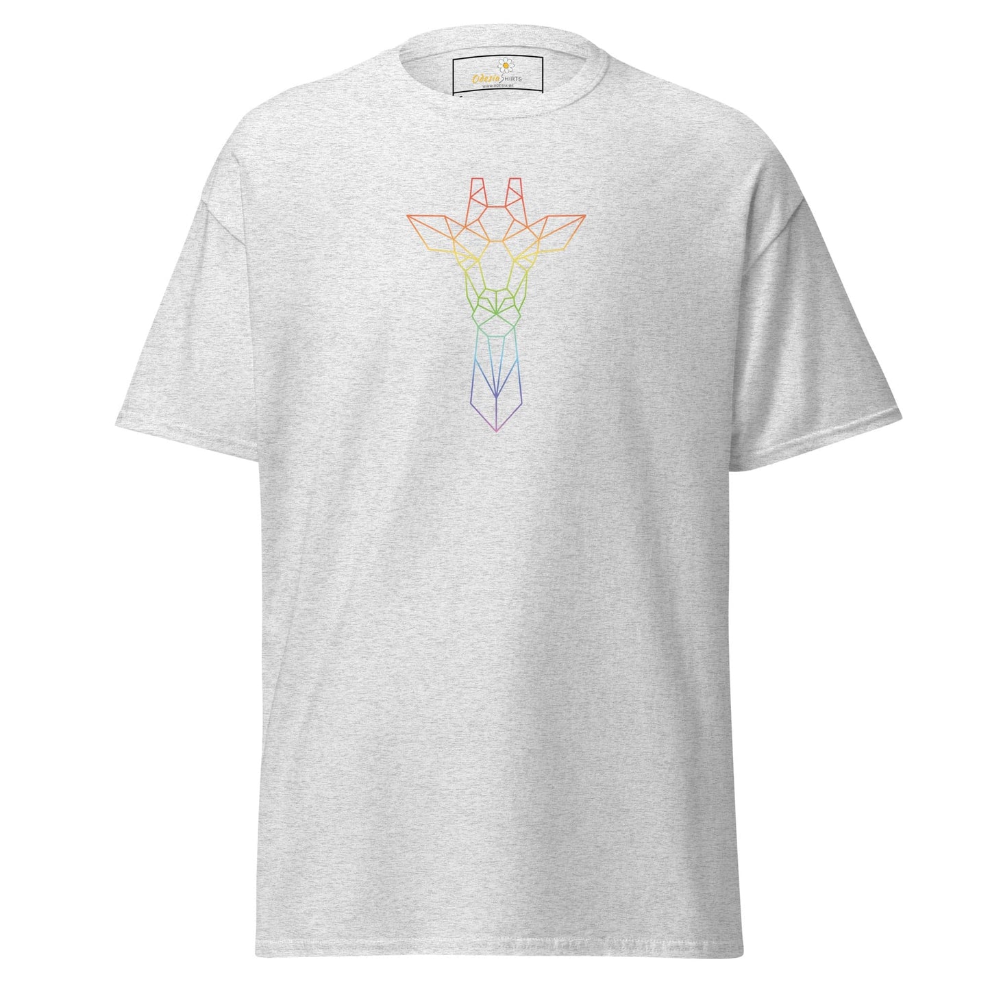 Unisex classic t-shirt - WILD LIFE GIRAFFE - REGULAR - Ash / S