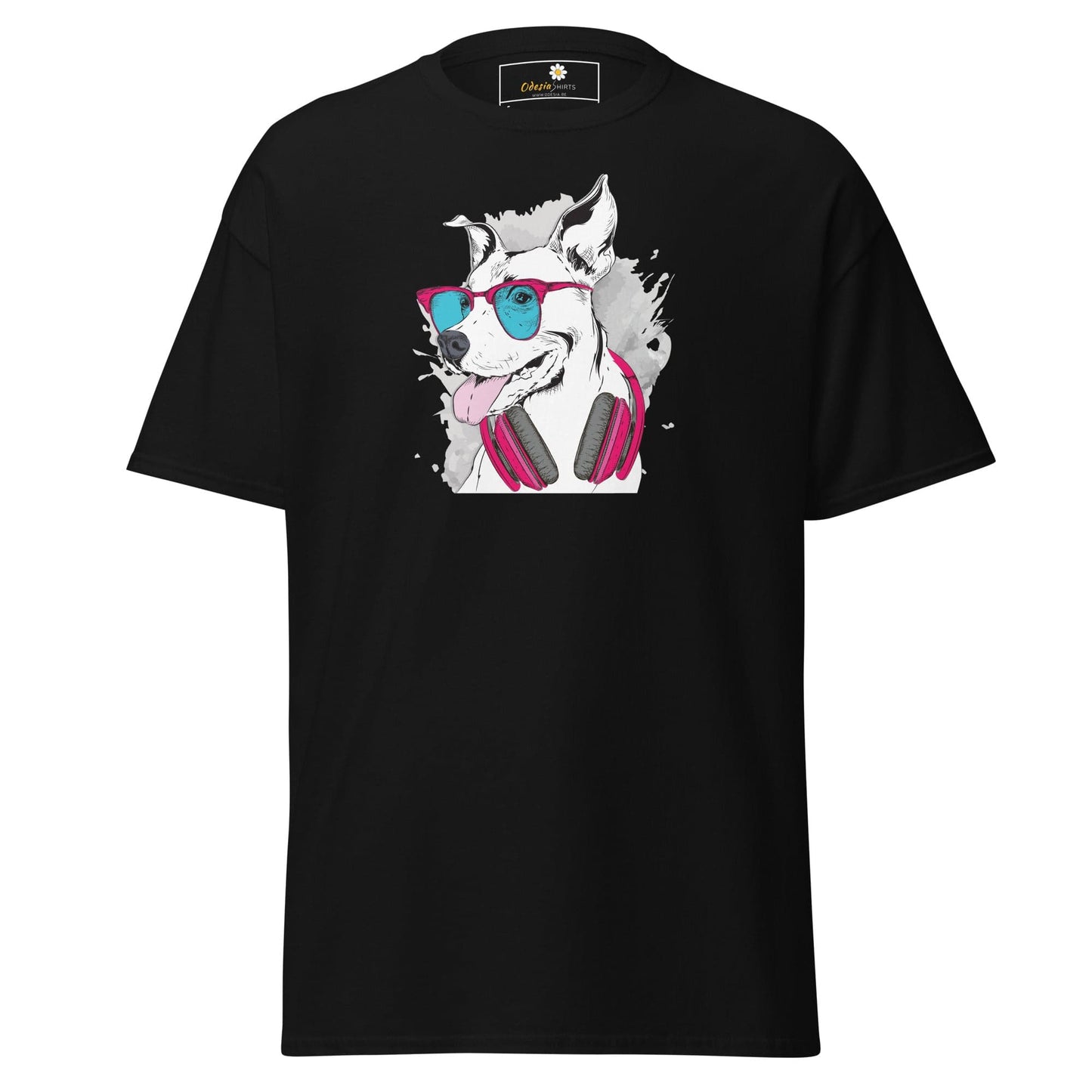 Unisex classic t-shirt - ANIMALS MUSIC DOG - REGULAR - Black / S