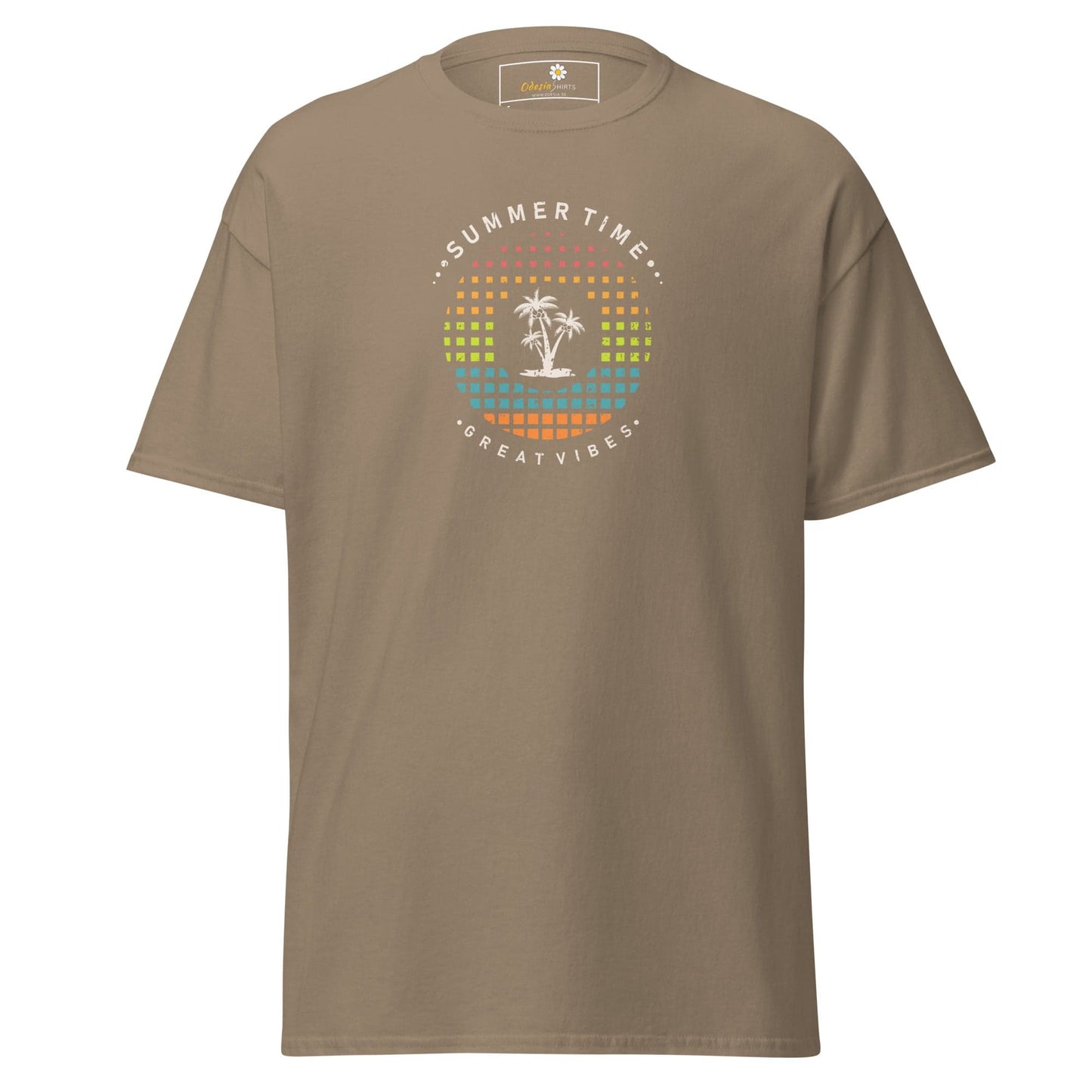 Unisex classic t-shirt - SUMMER GREAT VIBES - REGULAR - Brown Savana / S