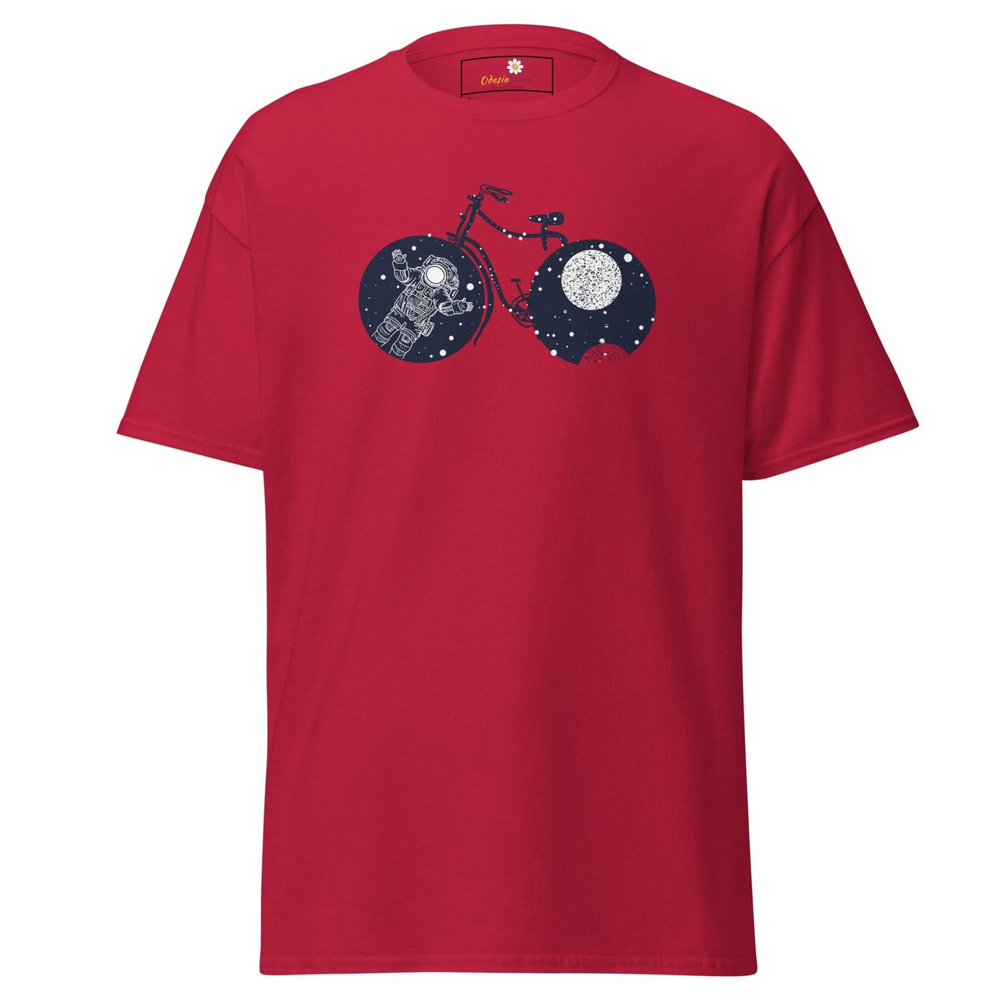Unisex classic t-shirt - ASTRONAUT BIKE - REGULAR - Cardinal / S