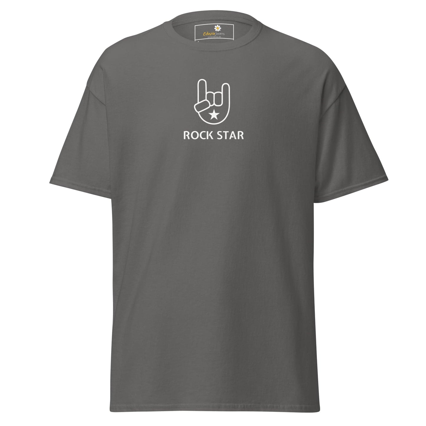 Unisex classic tee - MUSIC ROCK STAR - REGULAR - Charcoal / S