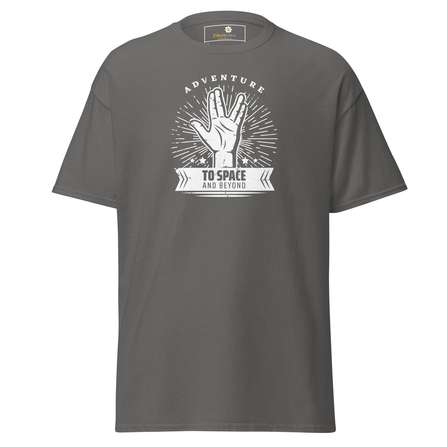 Unisex classic t-shirt - SPACE STAR TREK - REGULAR - Charcoal / S