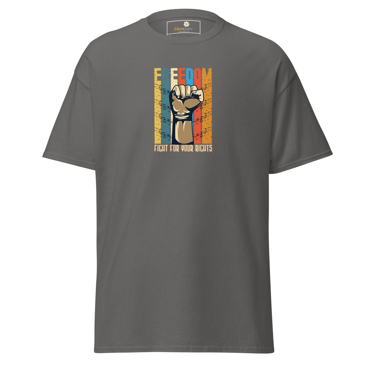 Unisex classic tee - MISC FIGHT FOR FREEDOM - REGULAR - Charcoal / S