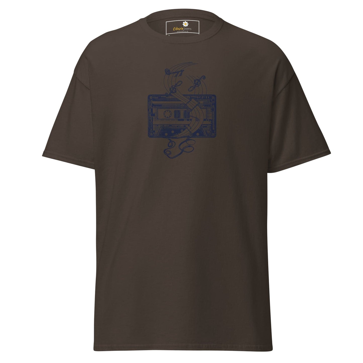 Unisex classic t-shirt - MUSIC TAPE - REGULAR - Dark Chocolate / S