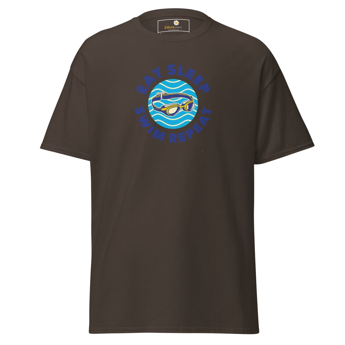 Unisex classic t-shirt - SPORT EAT SWIM SLEEP - REGULAR - Dark Chocolate / S
