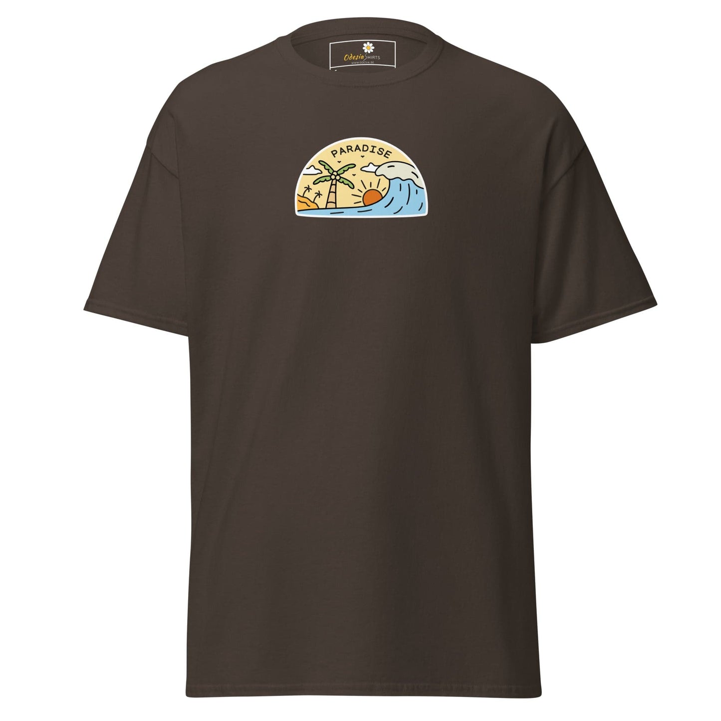 Unisex classic tee - SUMMER ISLAND PARADISE - REGULAR - Dark Chocolate / S