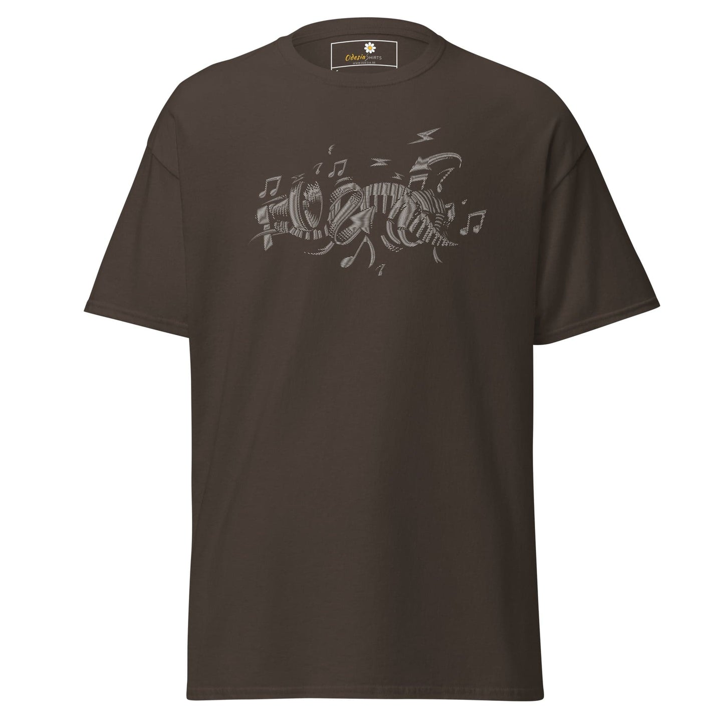 Unisex classic t-shirt - MUSIC INSTRUMENTS - REGULAR - Dark Chocolate / S