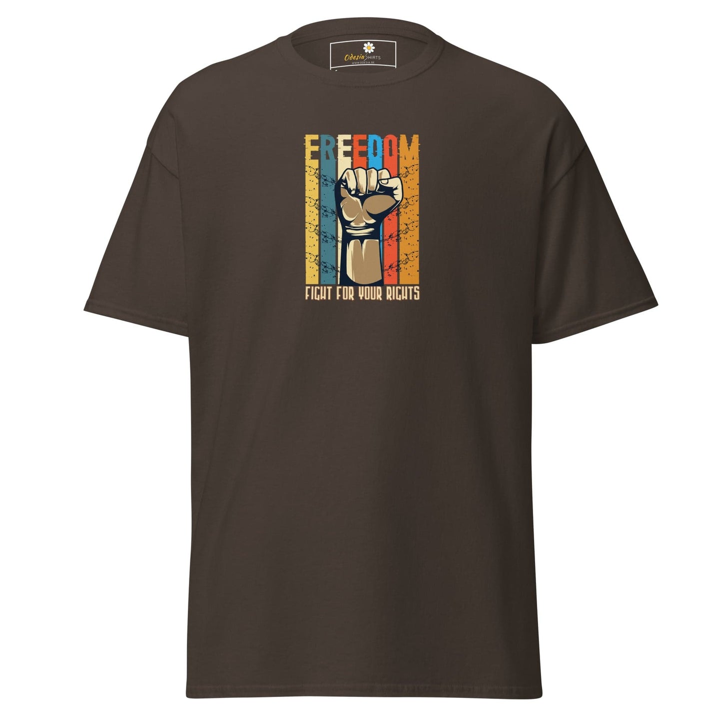 Unisex classic tee - MISC FIGHT FOR FREEDOM - REGULAR - Dark Chocolate / S