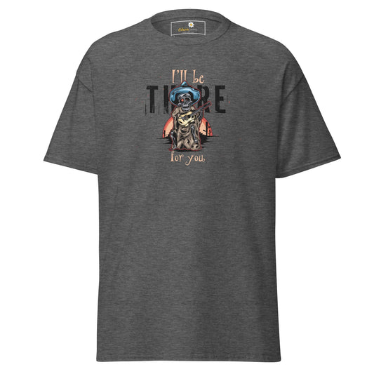 Unisex classic t-shirt - SKULL I WILL BE THERE FOR YOU - REGULAR - Dark Heather / S