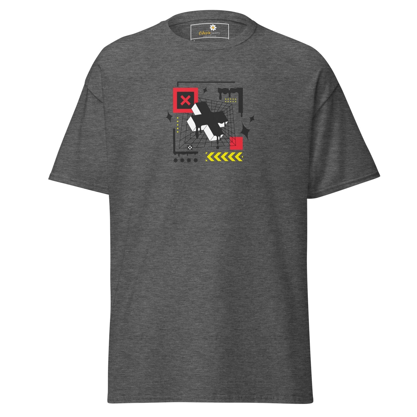 Unisex classic t-shirt - ABSTRACT FIGURES - REGULAR - Dark Heather / S