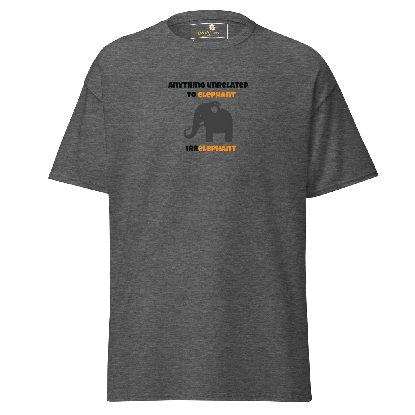 Unisex classic t-shirt - FUN ELEPHANT IRRELEPHANT - REGULAR - Dark Heather / S