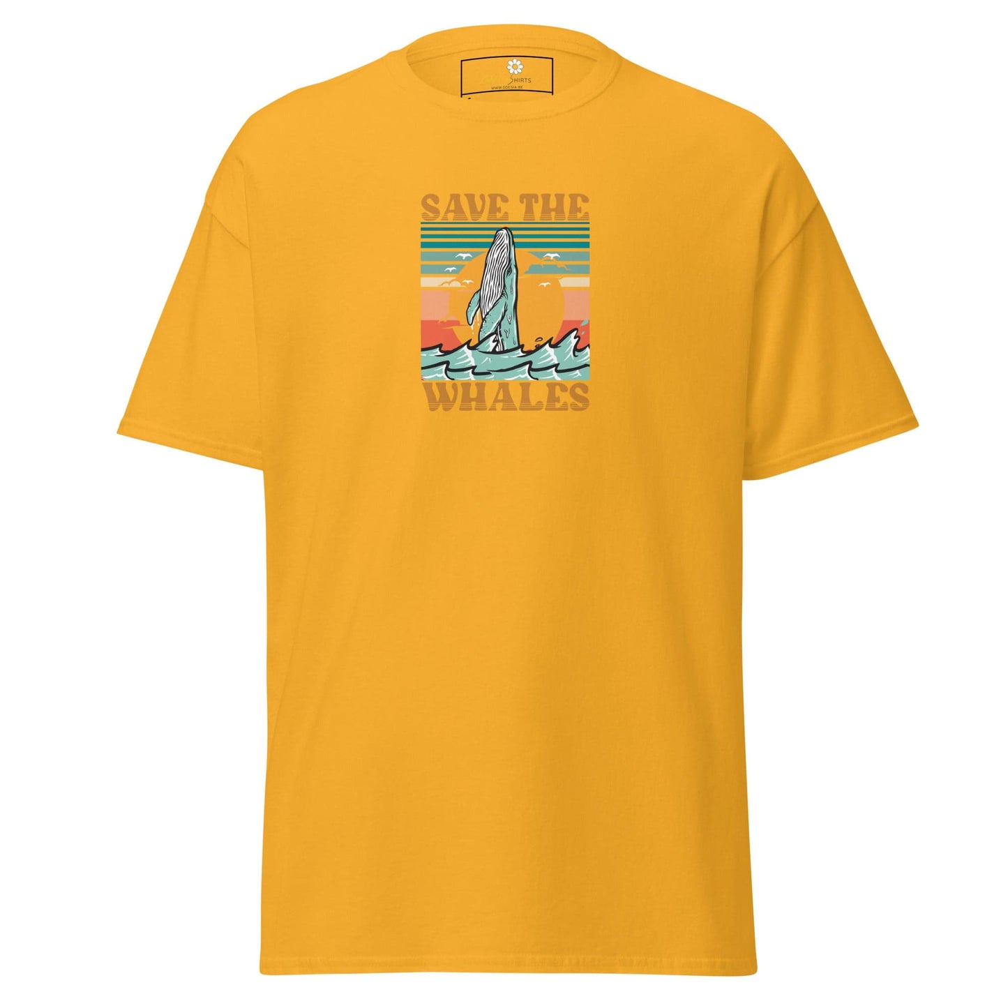 Unisex classic tee - WILD LIFE SAVE THE WHALES - REGULAR - Gold / S