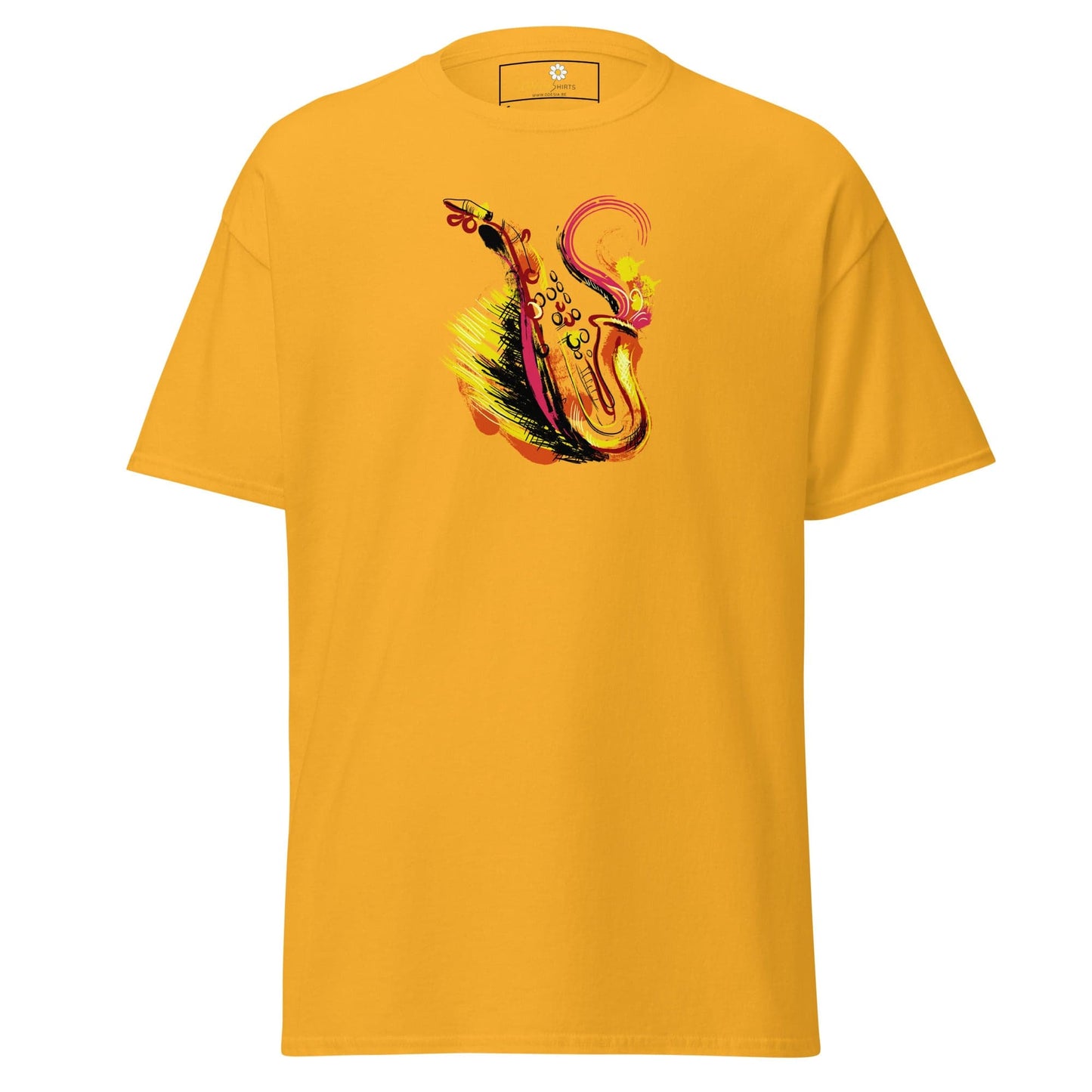 Unisex classic tee - MUSIC SAXOPHONE - REGULAR - Gold / S