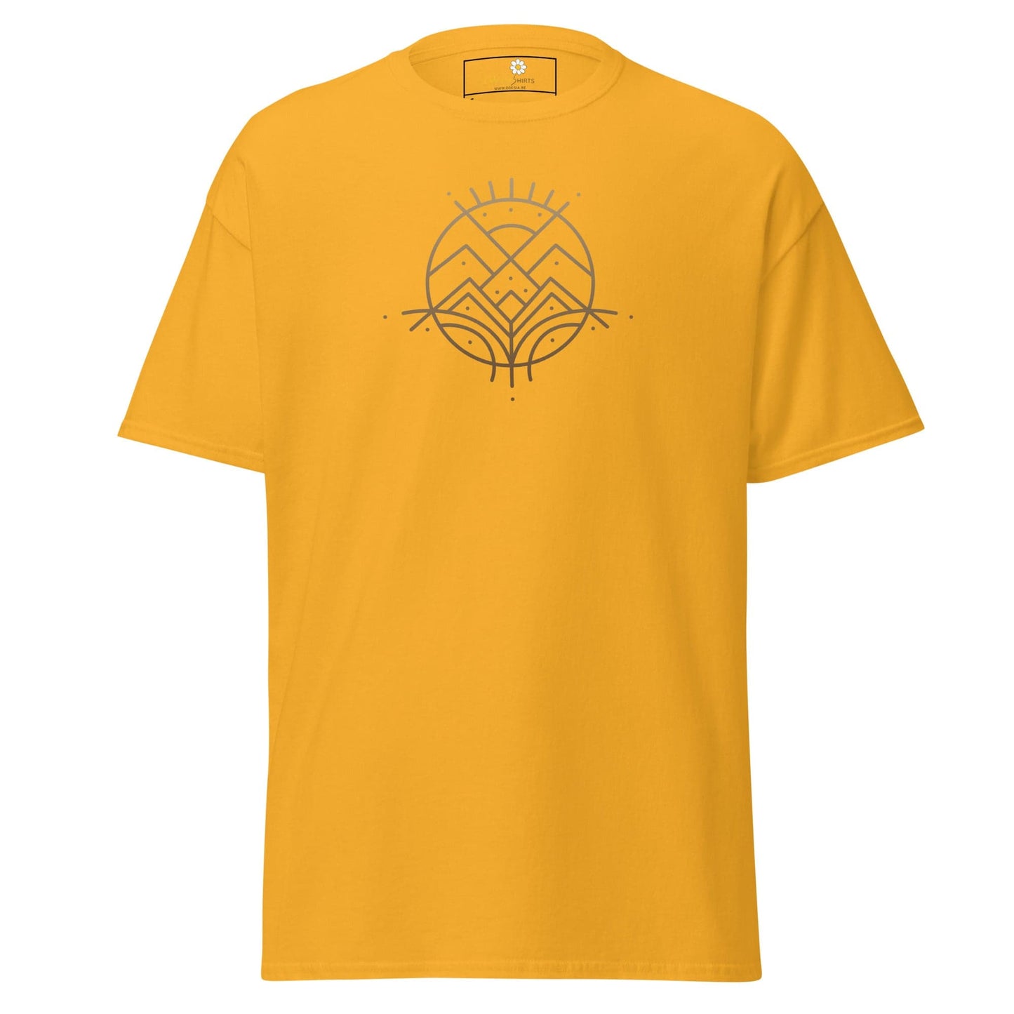 Unisex classic tee - ABSTRACT LANDSCAPE - REGULAR - Gold / S