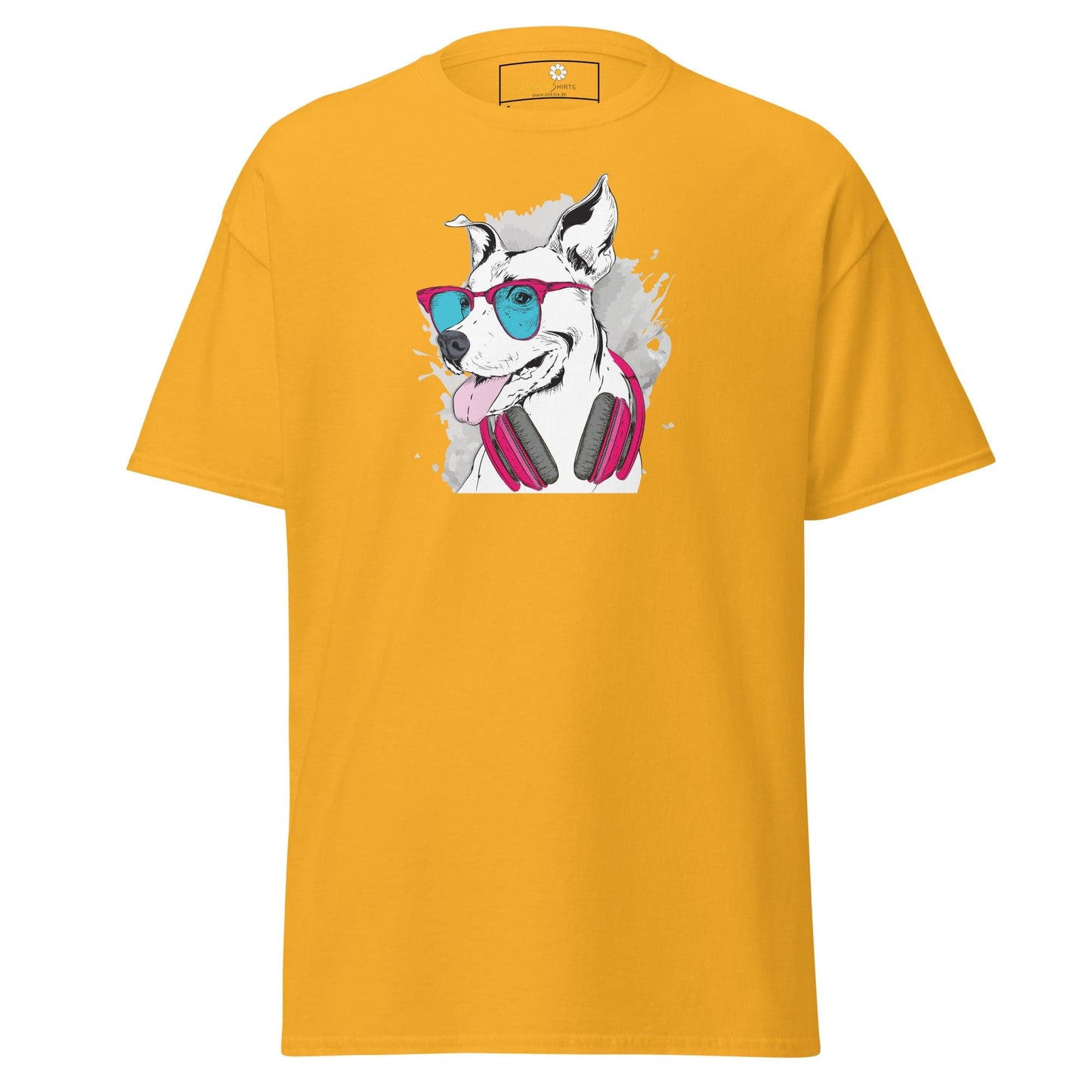 Unisex classic t-shirt - ANIMALS MUSIC DOG - REGULAR - Gold / S