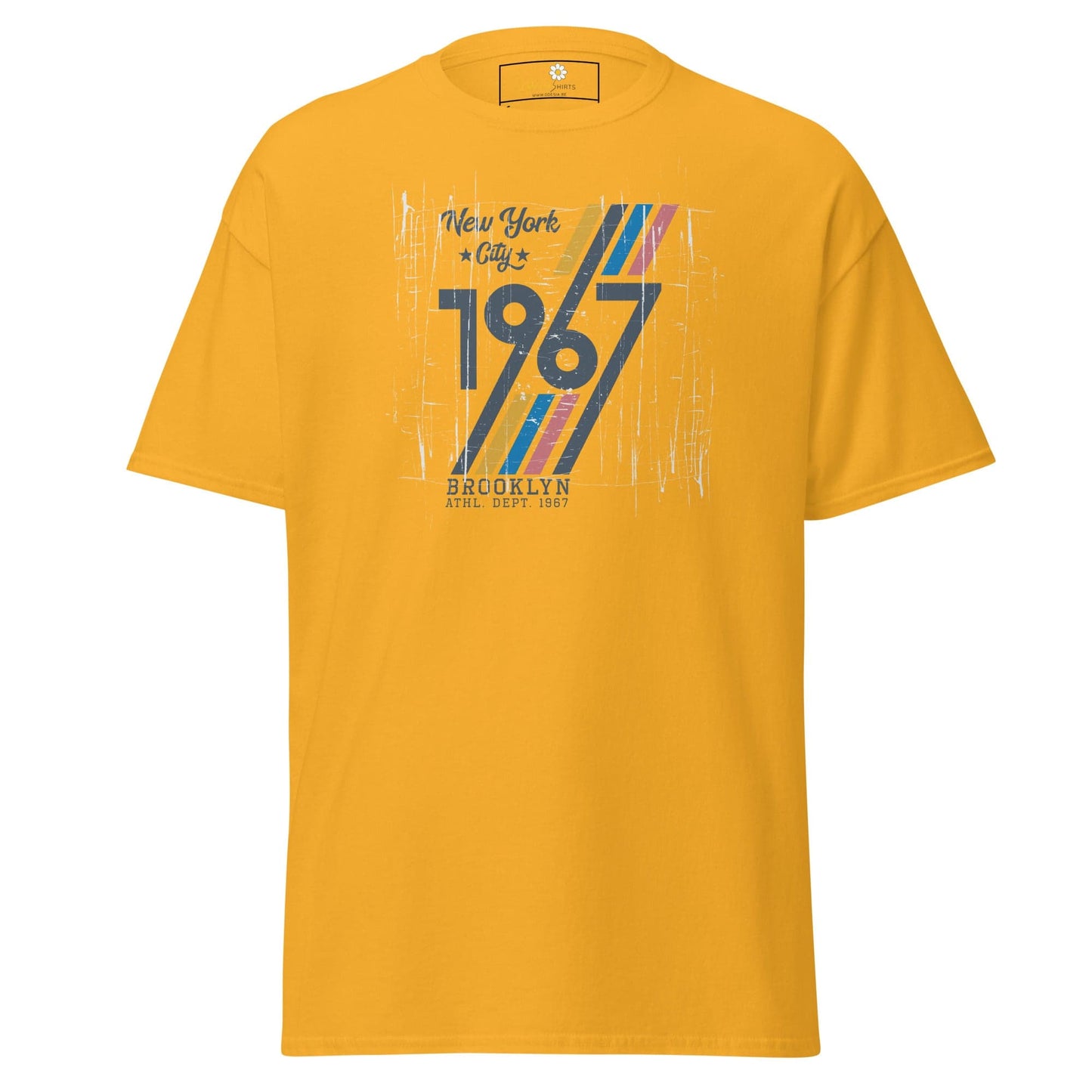 Unisex classic t-shirt - URBAN 1967 NY CITY - REGULAR - Gold / S