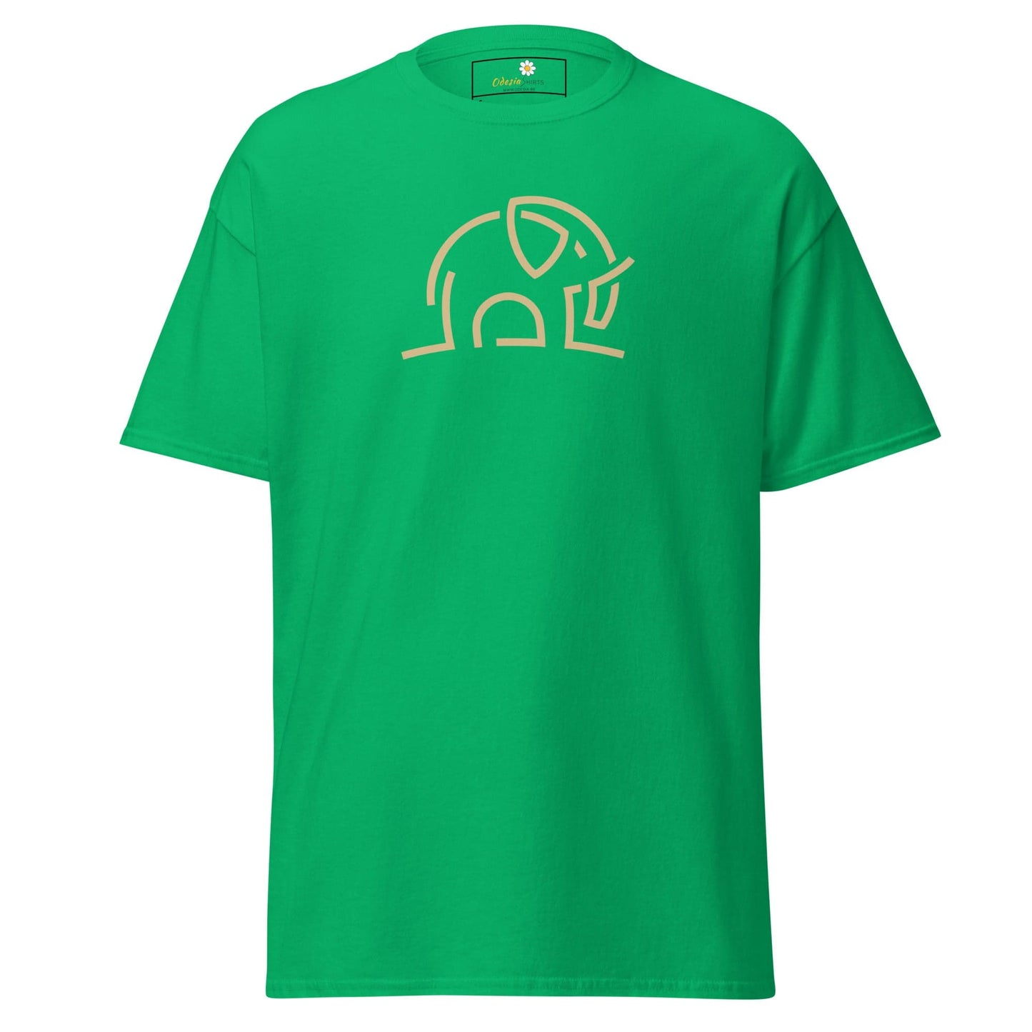 Unisex classic tee - WILD LIFE ELEPHANT LINES - Irish Green / S