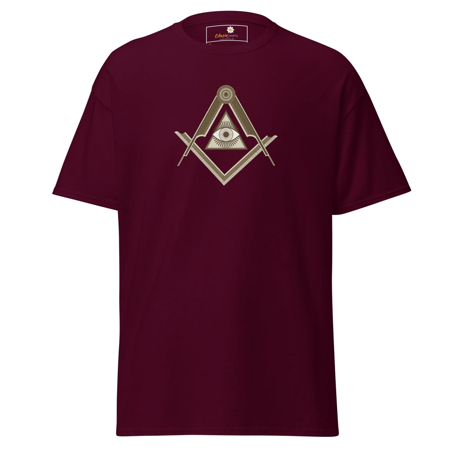 Unisex classic t-shirt - MYSTIC EYE TRIANGLE - REGULAR - Maroon / S