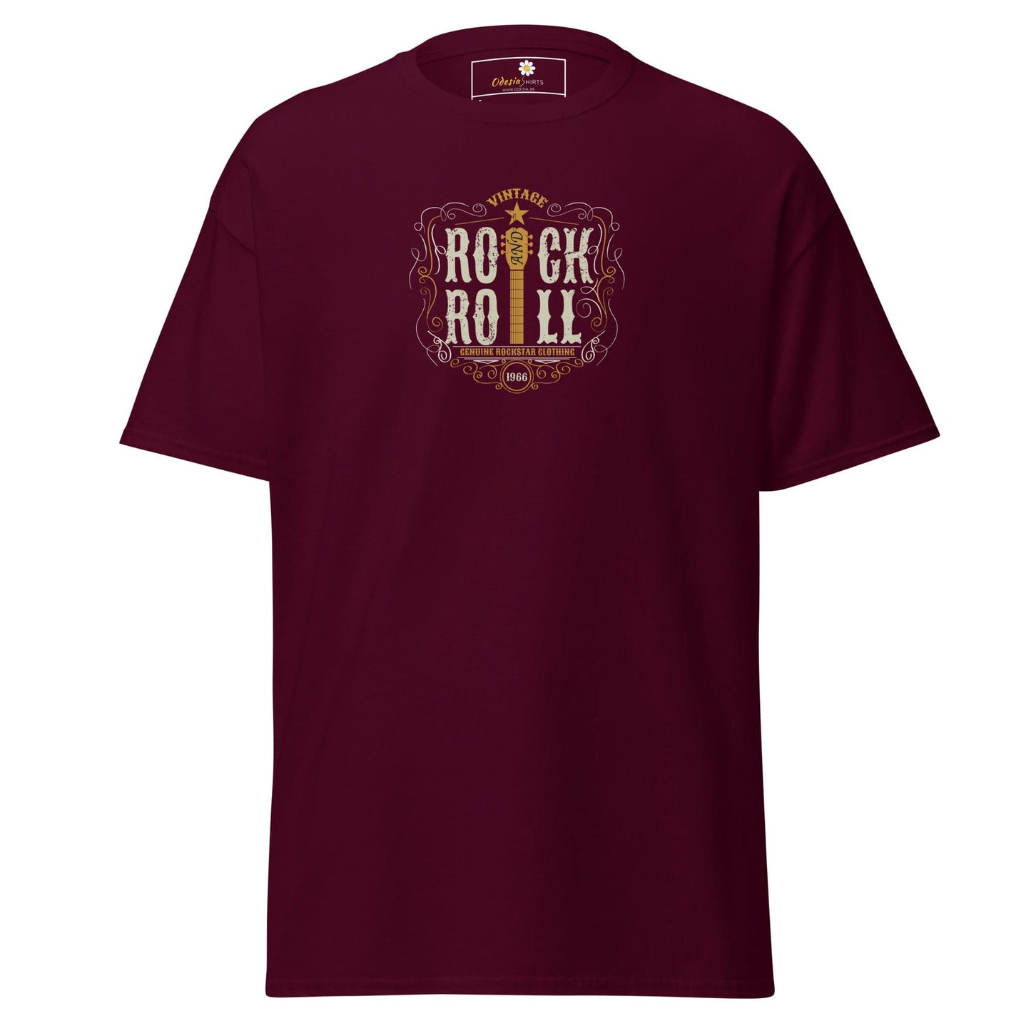 Unisex classic tee - MUSIC ROCK N ROLL - REGULAR - Maroon / S
