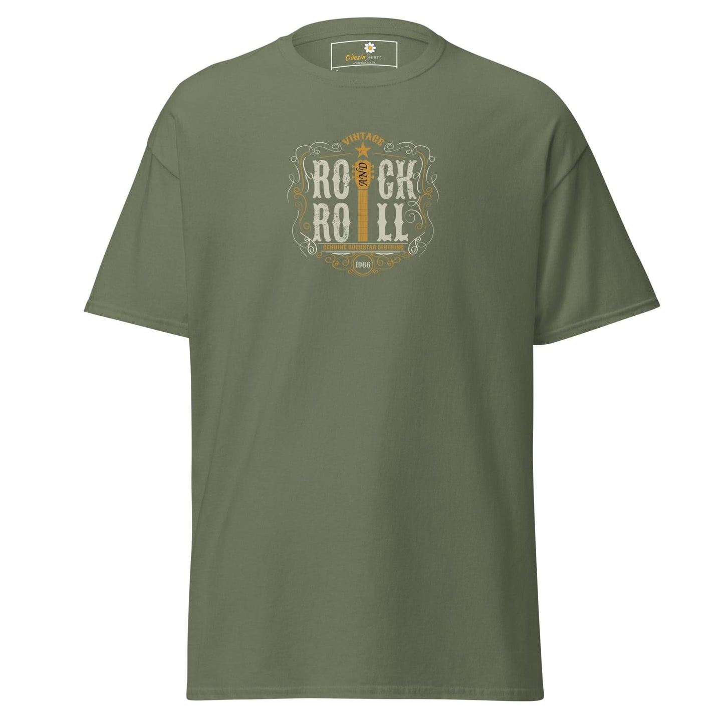 Unisex classic tee - MUSIC ROCK N ROLL - REGULAR - Military Green / S