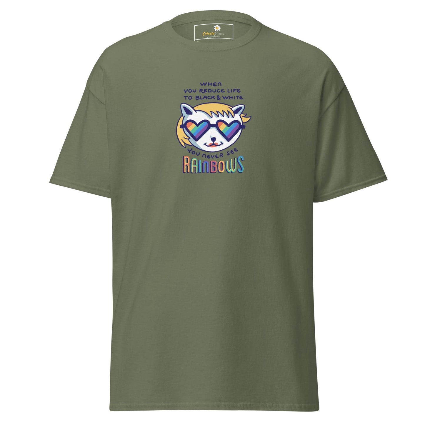 Unisex classic tee - COMMUNITY MISC SEE RAINBOWS - REGULAR - Military Green / S