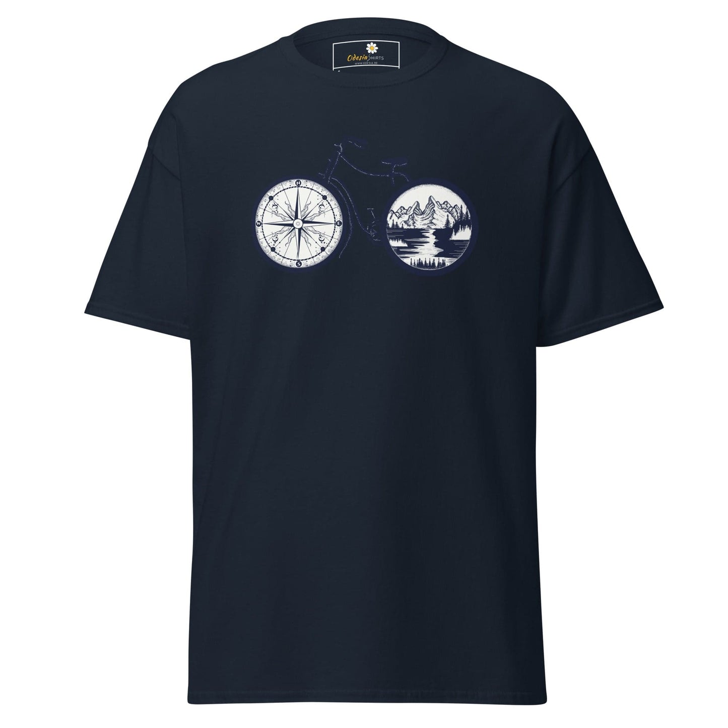 Unisex classic t-shirt - SPORT BIKE DIRECTION MOUNTAINS - REGULAR - Navy / S