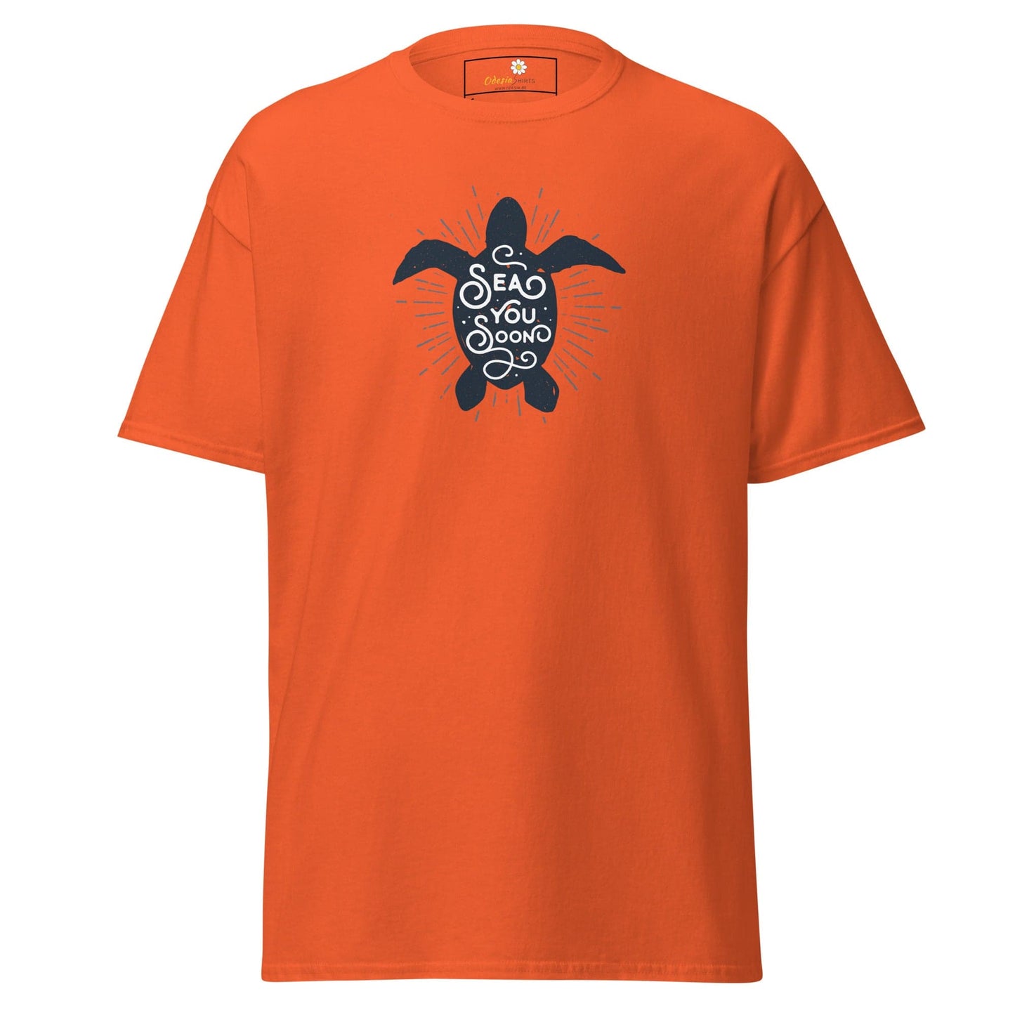 Unisex classic t-shirt - WILD LIFE TORTOISE SEE YOU - REGULAR - Orange / S