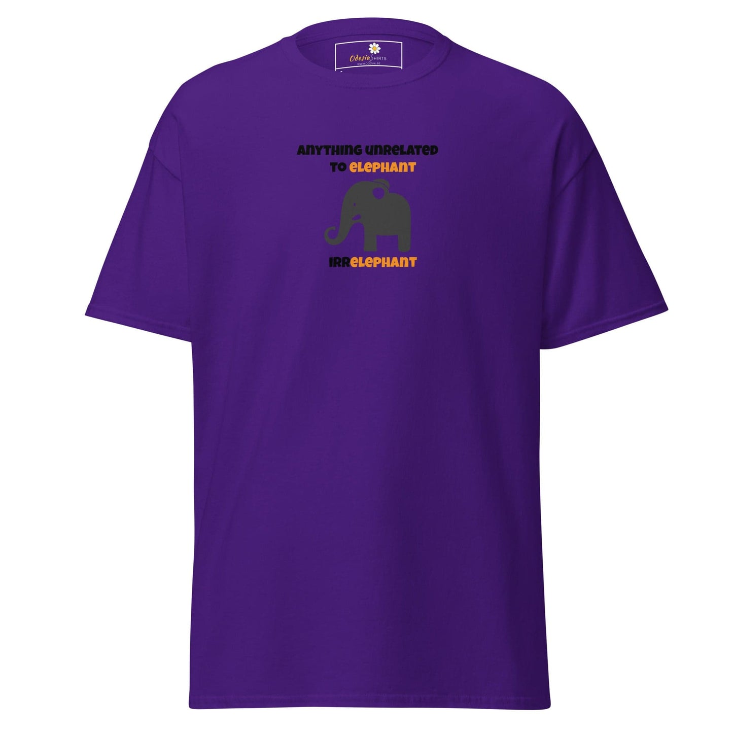 Unisex classic t-shirt - FUN ELEPHANT IRRELEPHANT - REGULAR - Purple / S
