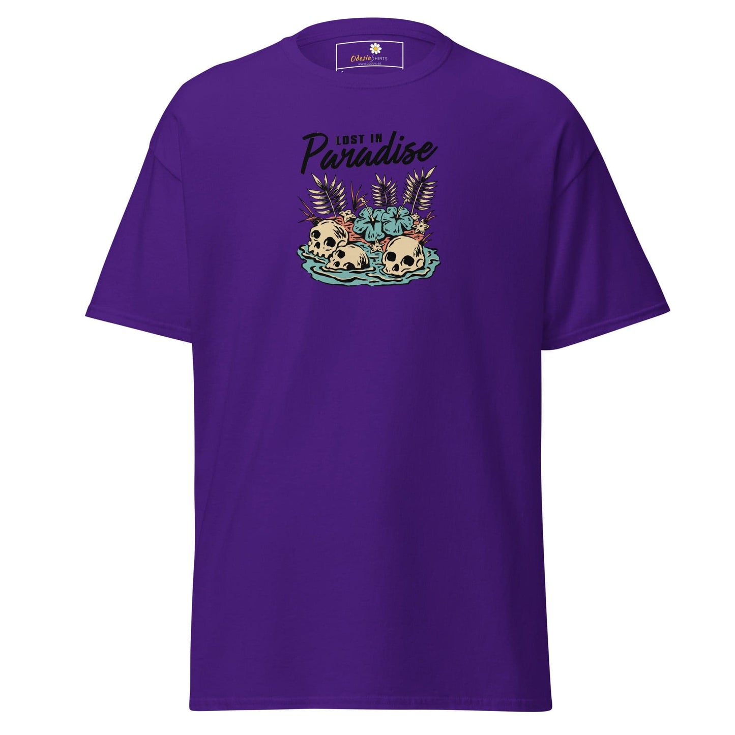 Unisex classic tee - SKULL LOST IN PARADISE - REGULAR - Purple / S