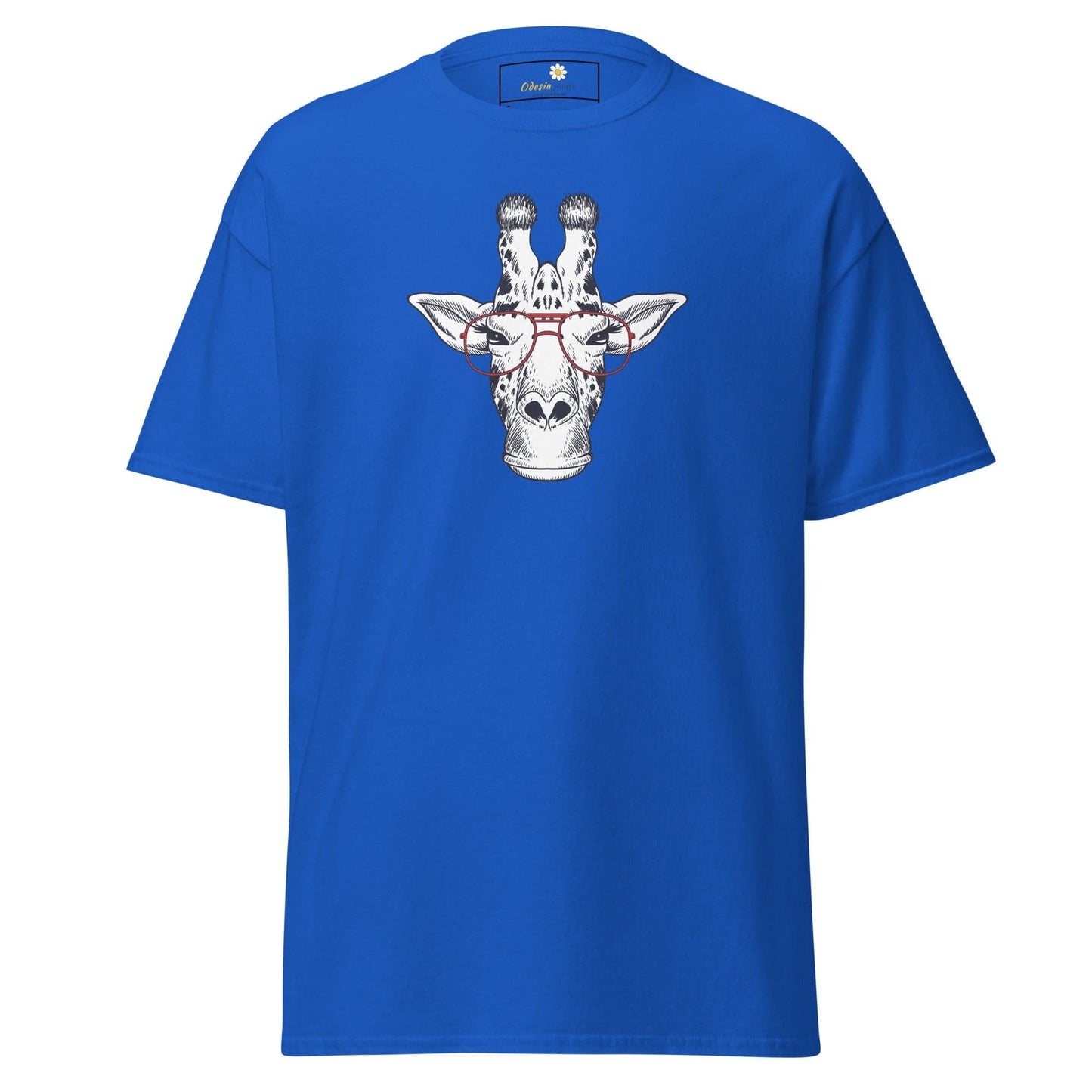 Unisex classic tee - WILD LIFE FUN GIRAFFE GLASSES - REGULAR - Royal / S