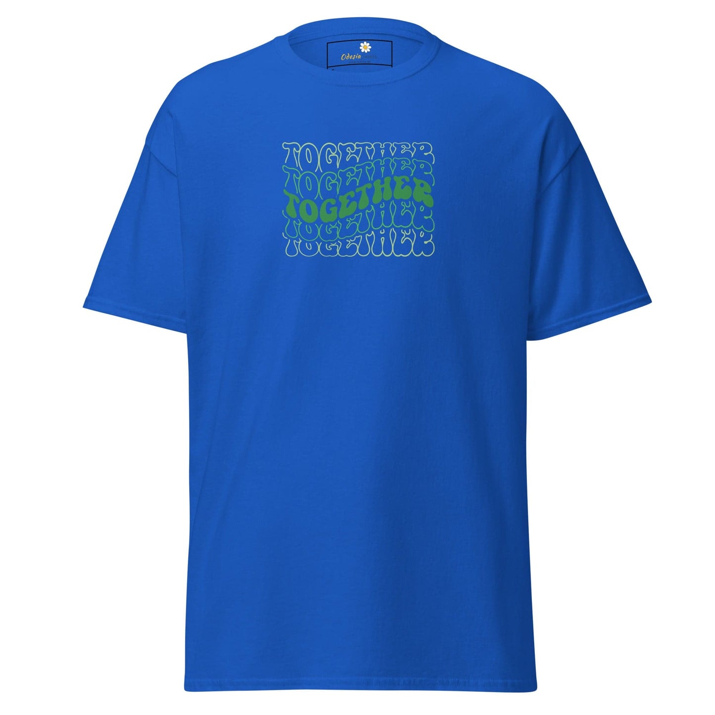 Unisex classic tee - TEXT POSITIVE TOGETHER - REGULAR - Royal / S