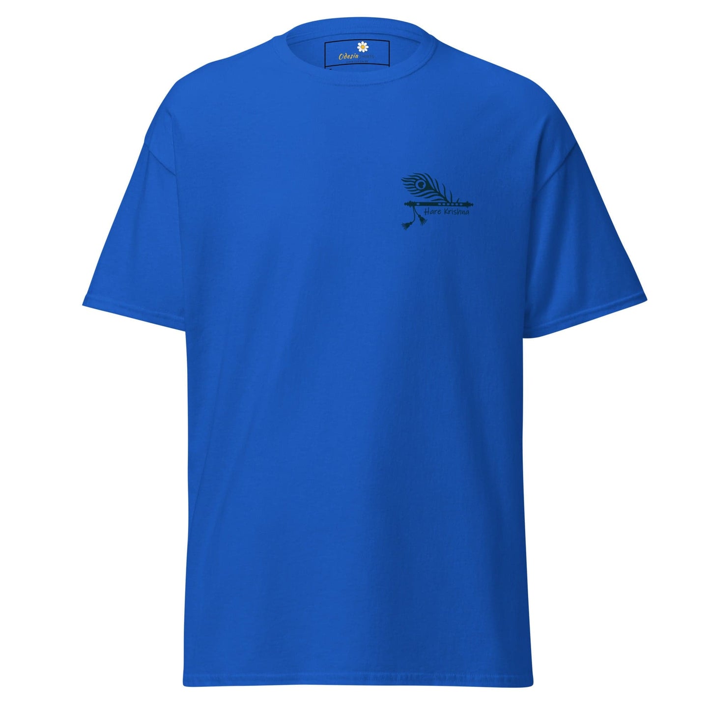 Unisex classic tee - SPIRITUAL KRISHNA’S FLUTE POCKET - REGULAR - Royal / S