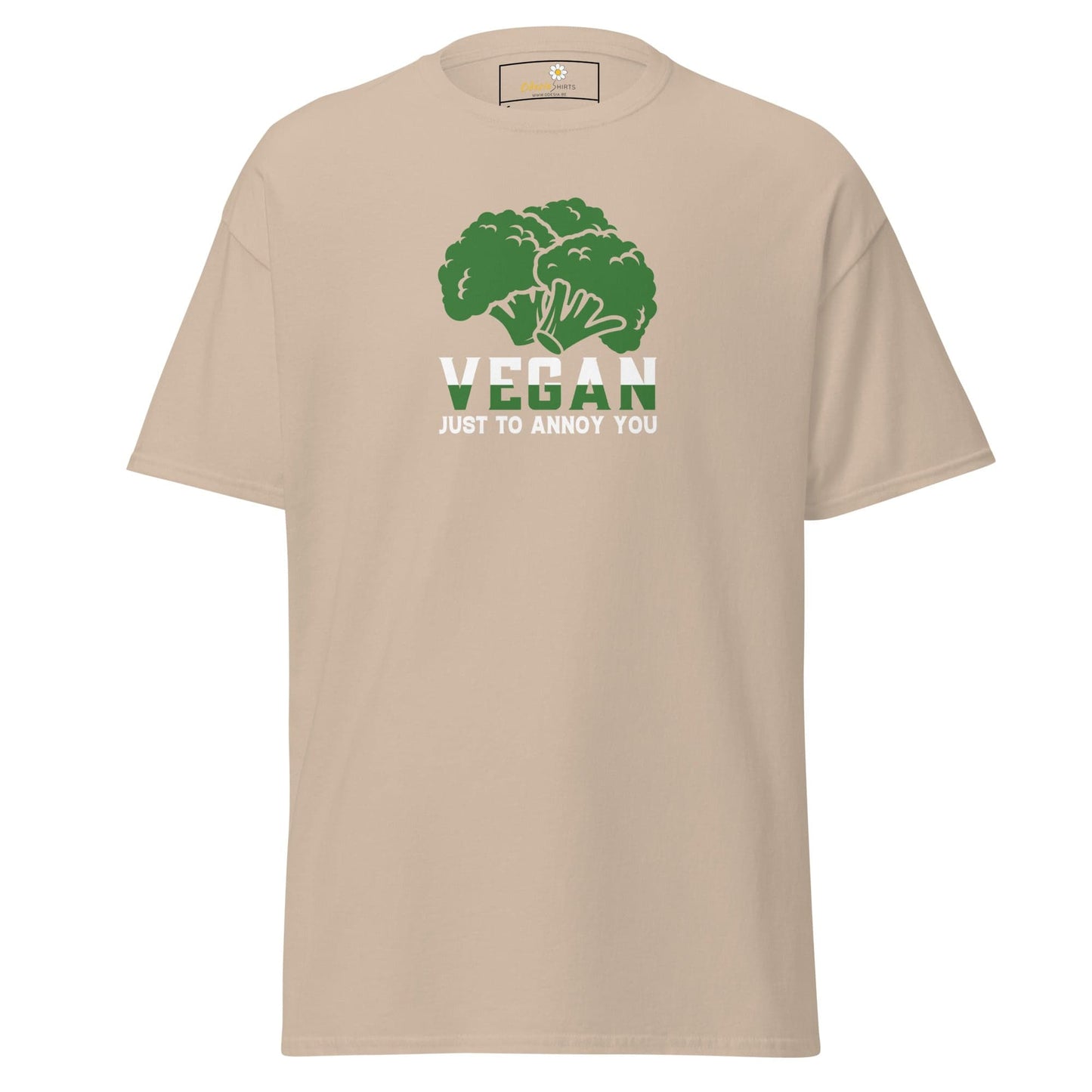 Unisex classic tee - GREEN VEGAN TO ANNOY YOU - REGULAR - Sand / S