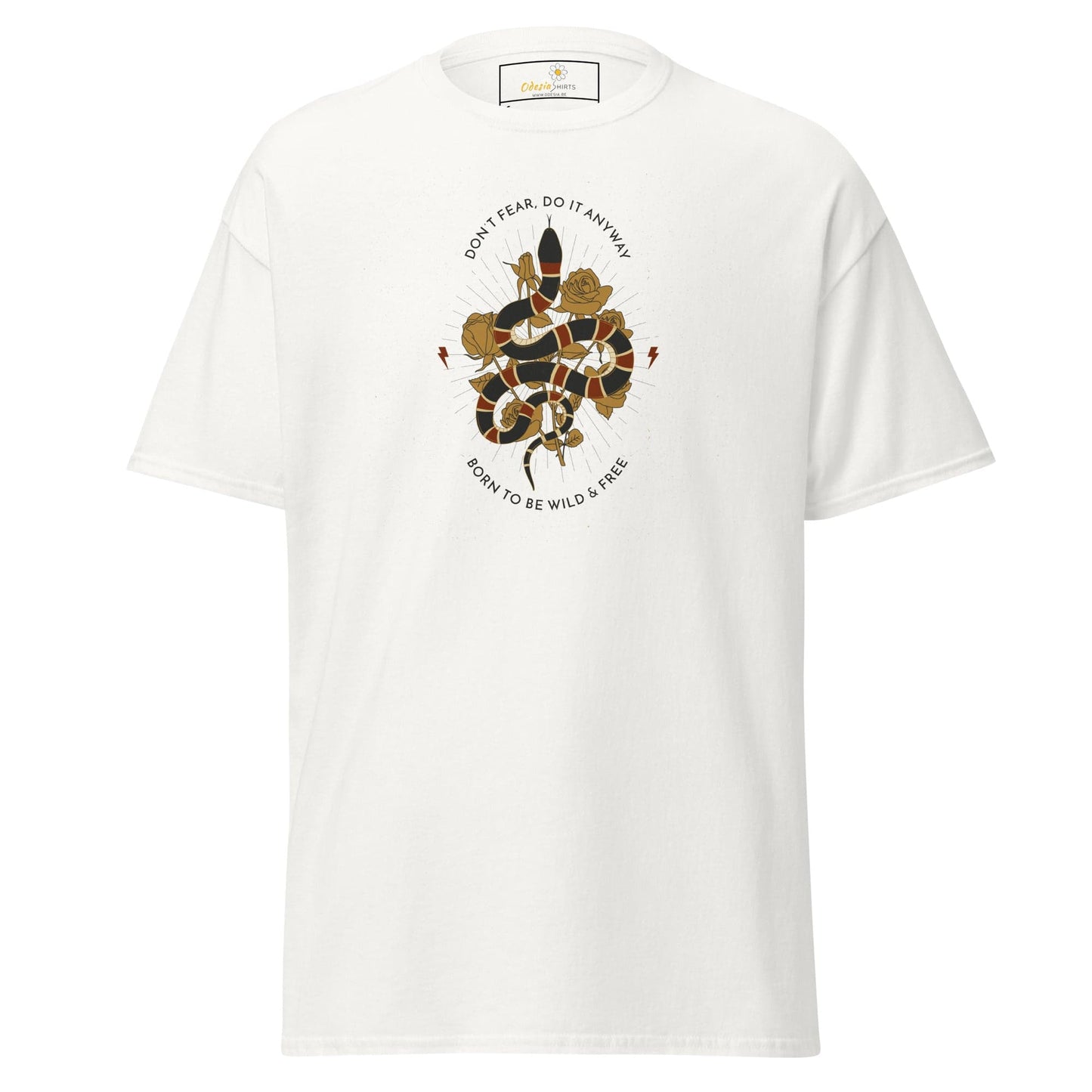 Unisex classic t-shirt - SNAKE TO BE WILD - REGULAR - White / S