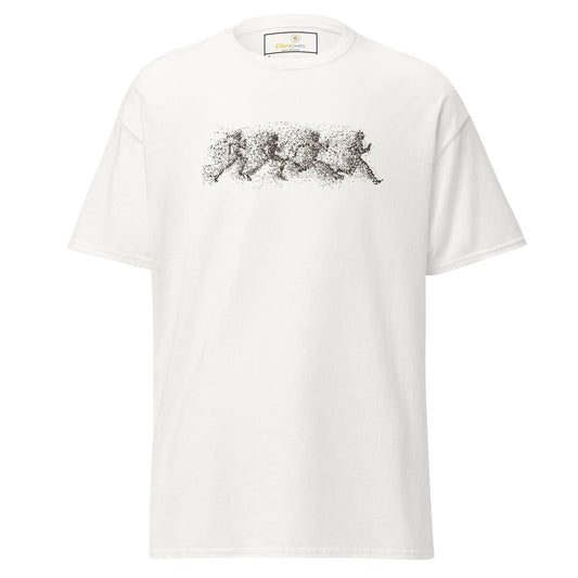 Unisex classic t-shirt - FANTASY DOTS MEN RUNNING - REGULAR - White / S