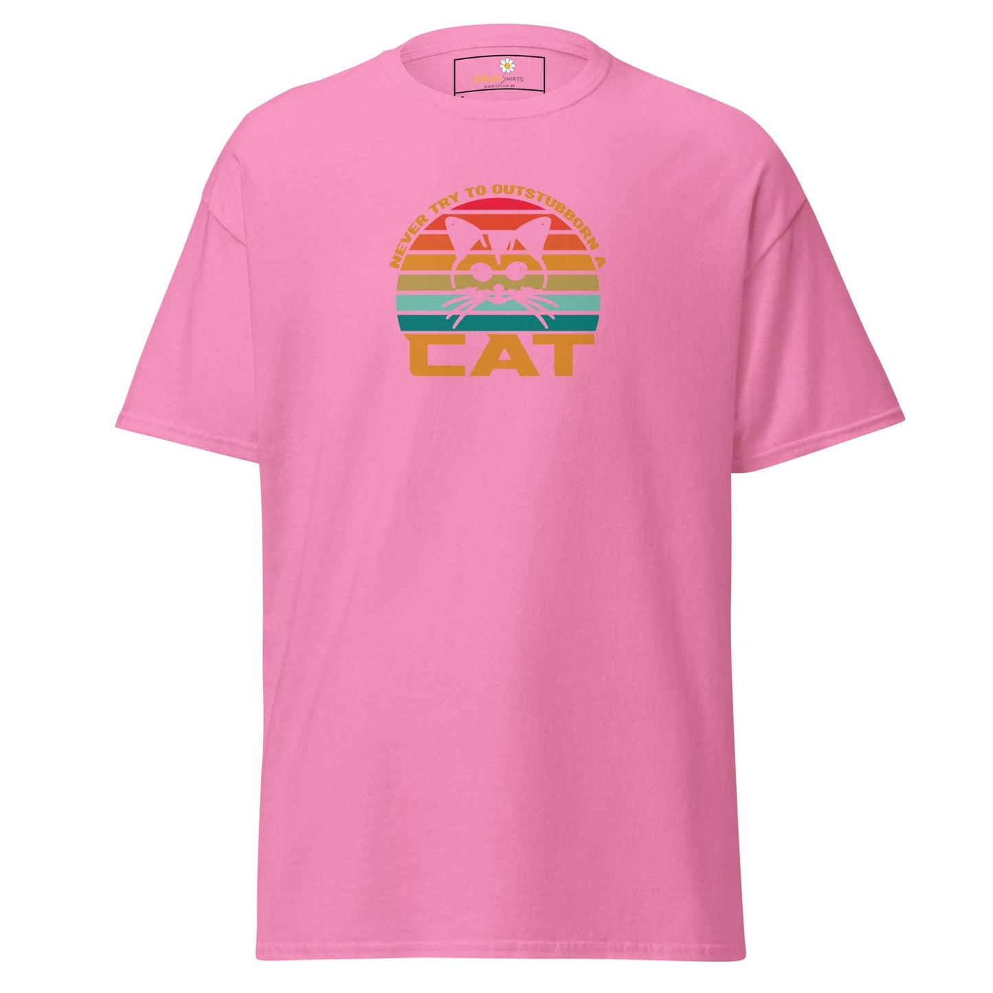 Unisex classic t-shirt - ANIMALS DONT TRY CAT - REGULAR - Azalea / S