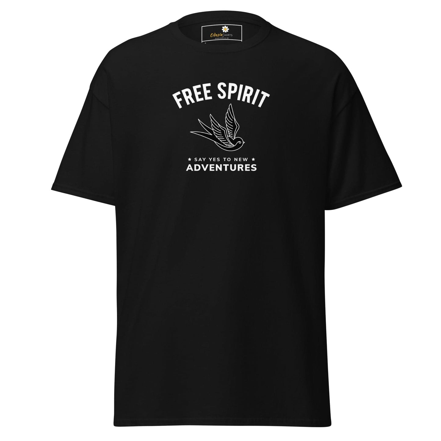 Unisex classic t-shirt - SPIRITUAL FREE SPIRIT SAY YES - REGULAR - Black / S