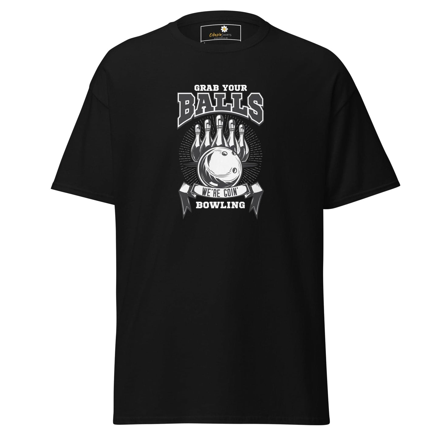 Unisex classic t-shirt - SPORT GRAB BALLS BOWLING - REGULAR - Black / S
