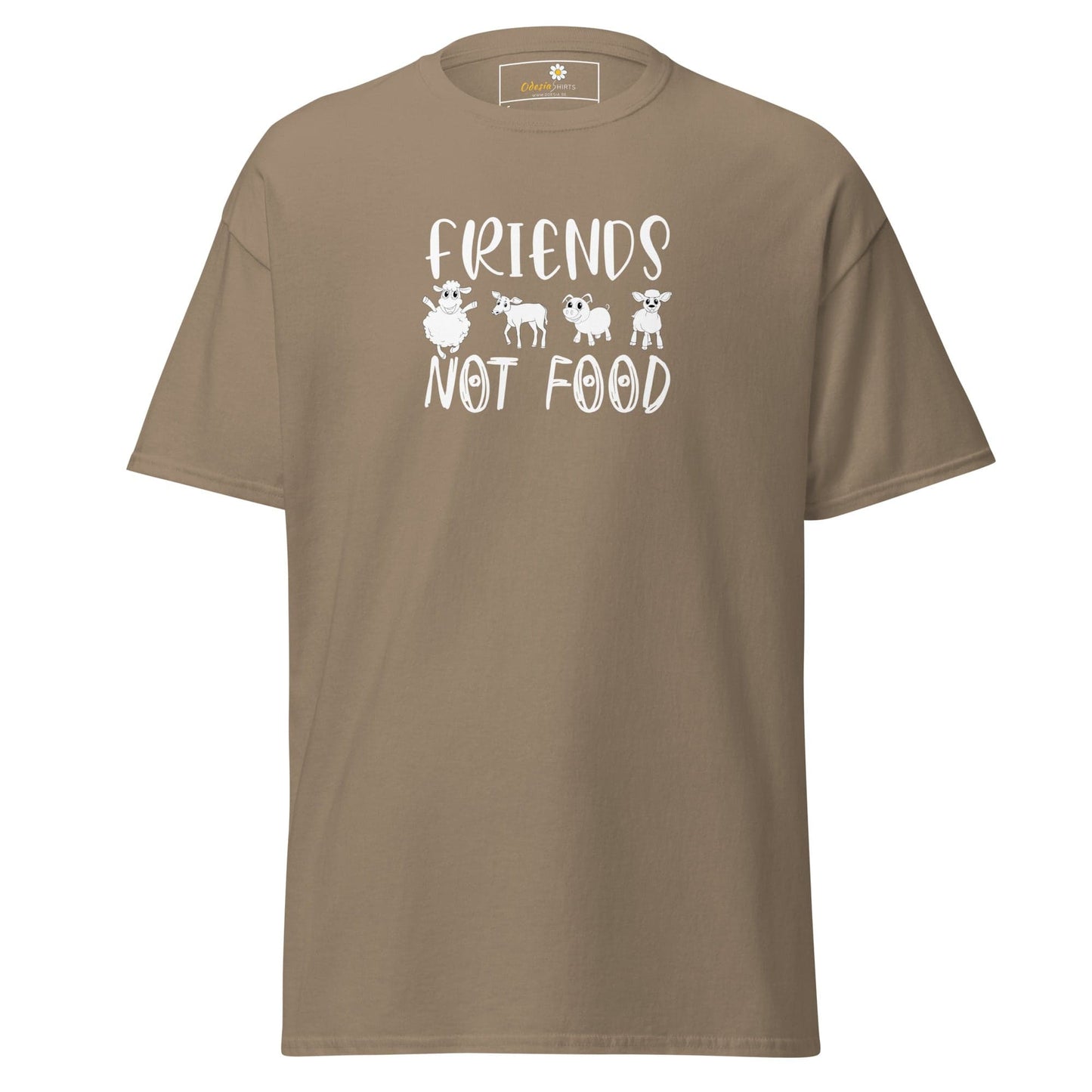 Unisex classic t-shirt - VEGAN ANIMALS FRIENDS NOT FOOD - REGULAR - Brown Savana / S