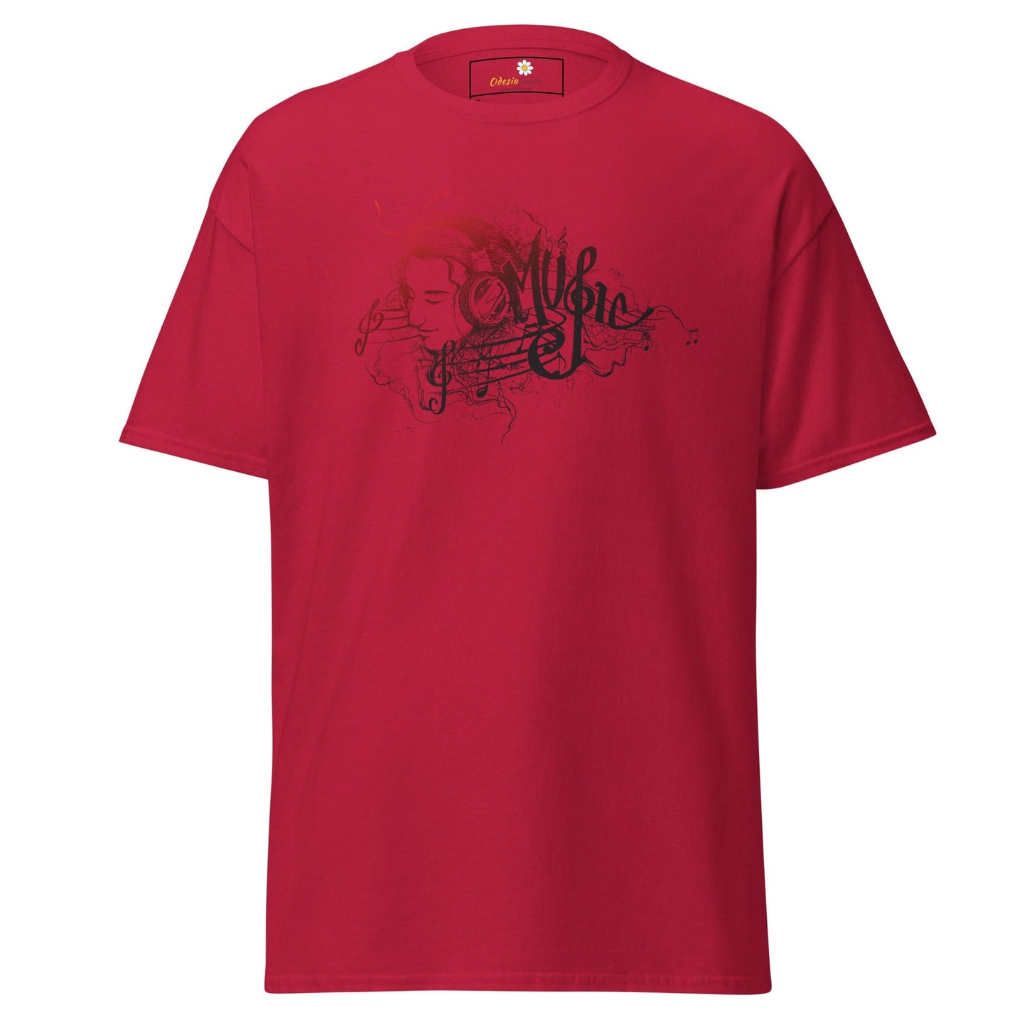 Unisex classic t-shirt - MUSIC GIRL HEADPHONE - REGULAR - Cardinal / S