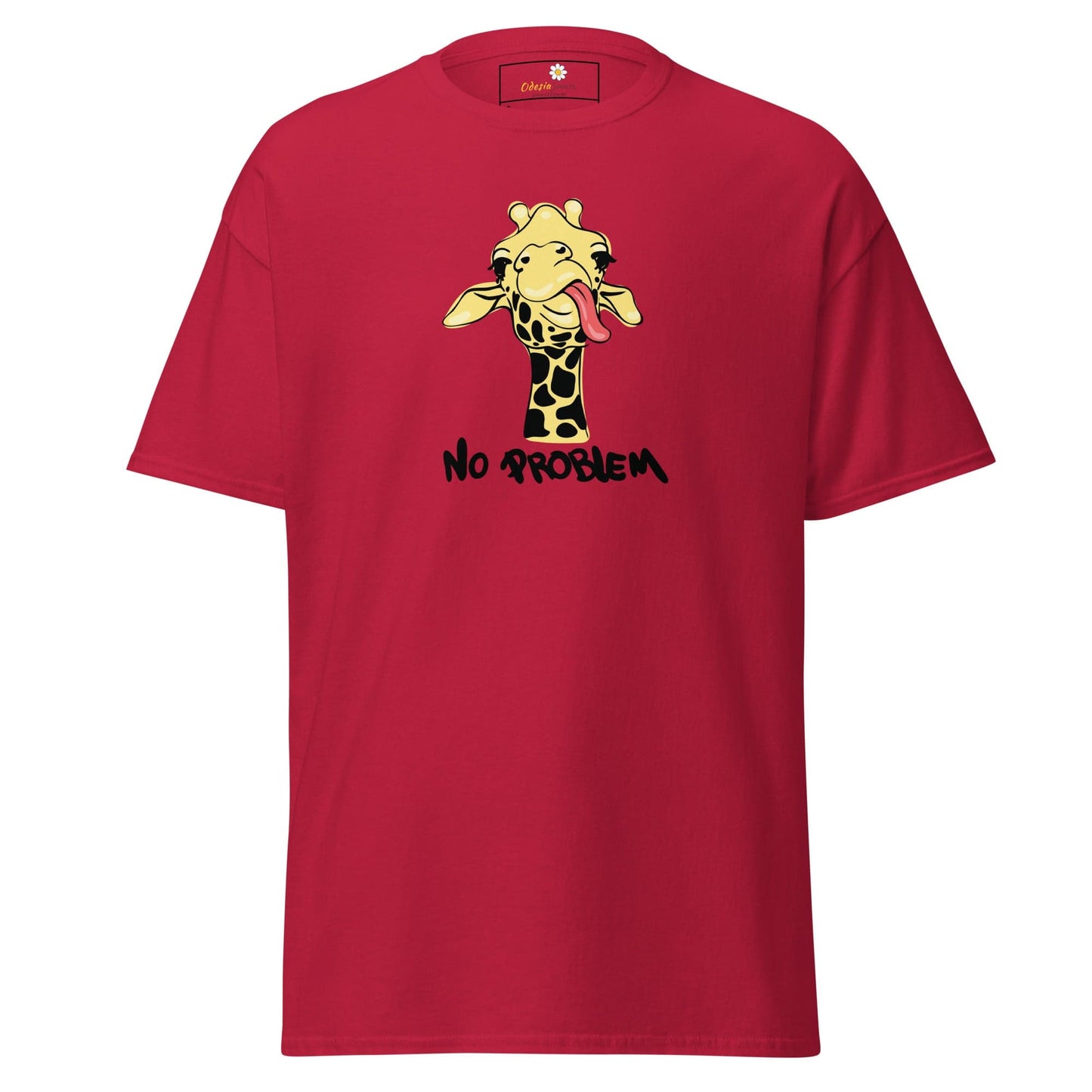 Unisex classic t-shirt - FUN GIRAF NO PROBLEM - REGULAR - Cardinal / S