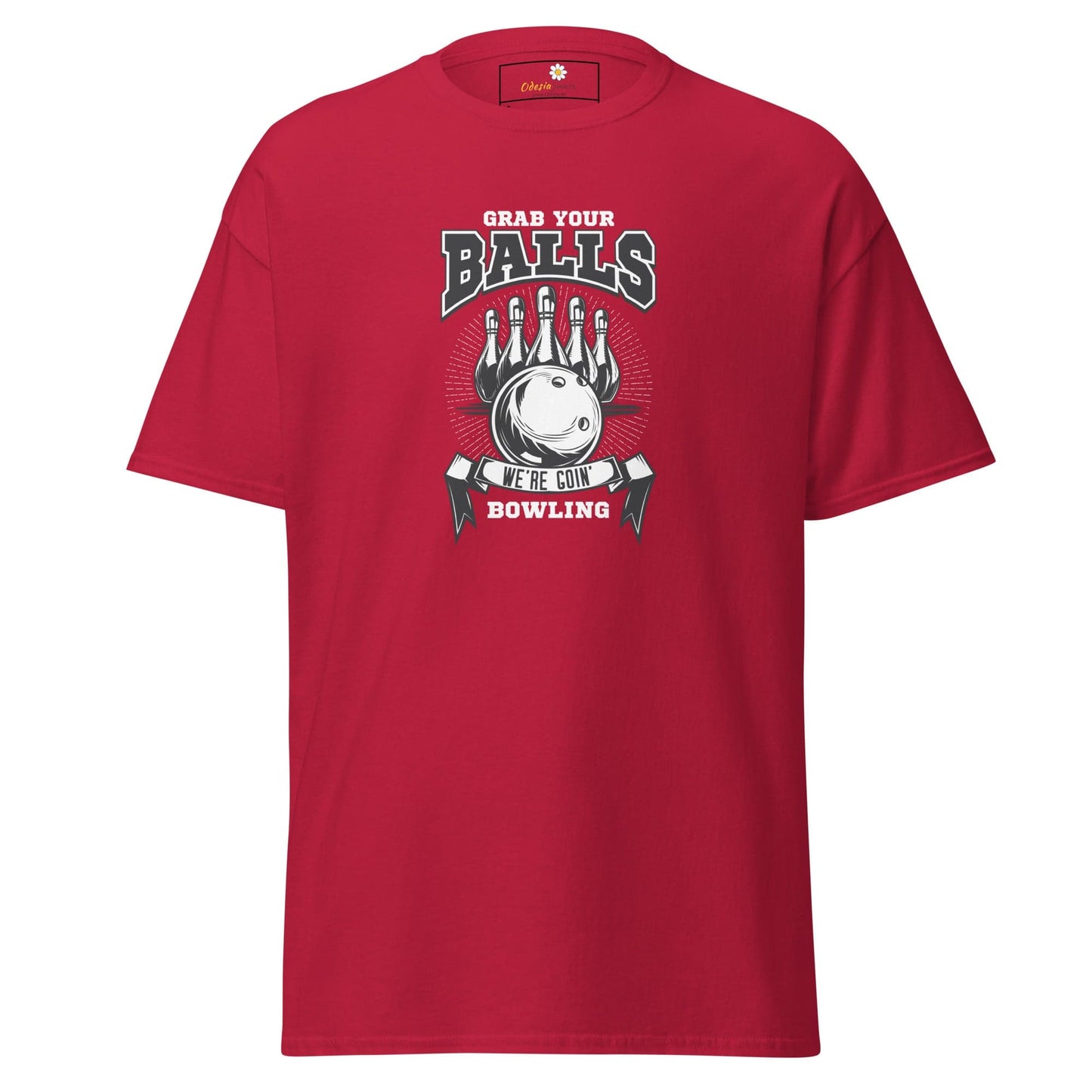 Unisex classic t-shirt - SPORT GRAB BALLS BOWLING - REGULAR - Cardinal / S