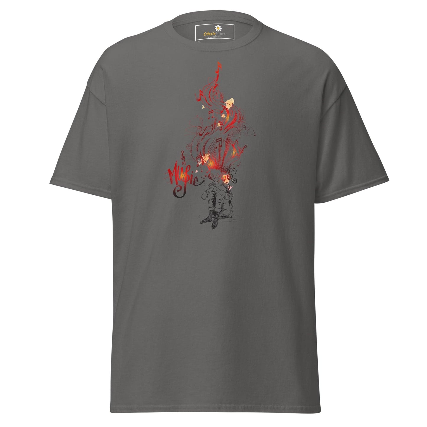 Unisex classic t-shirt - MUSIC GUY THOUGHTS - REGULAR - Charcoal / S