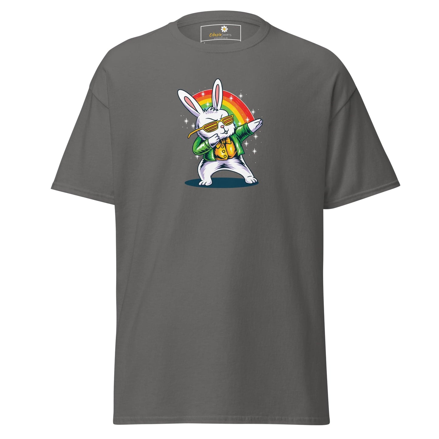 Unisex classic t-shirt - FUN DANCING RABBIT - REGULAR - Charcoal / S