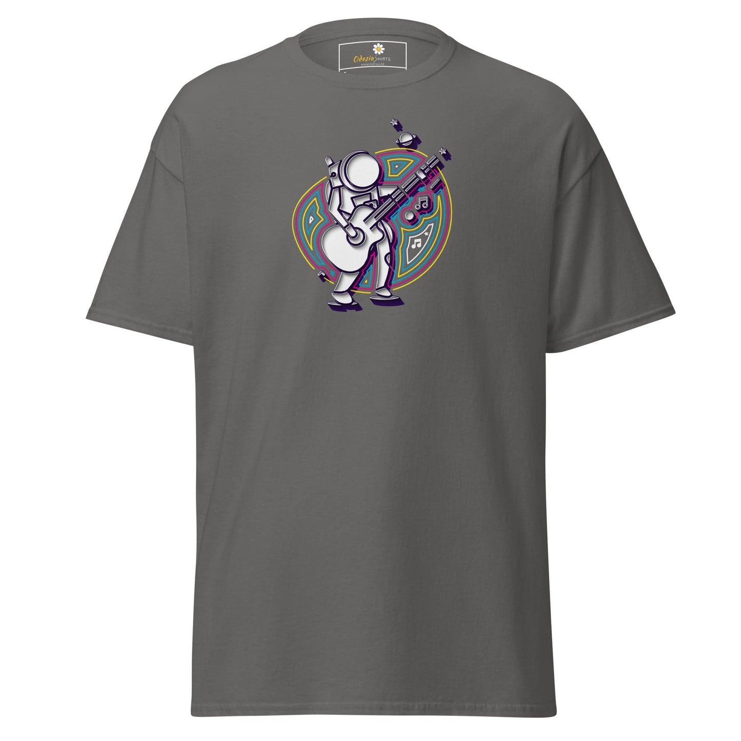 Gray T-shirt with astronaut graphic from T-SHIRT DESIGN TEE for Man and Woman S to XL