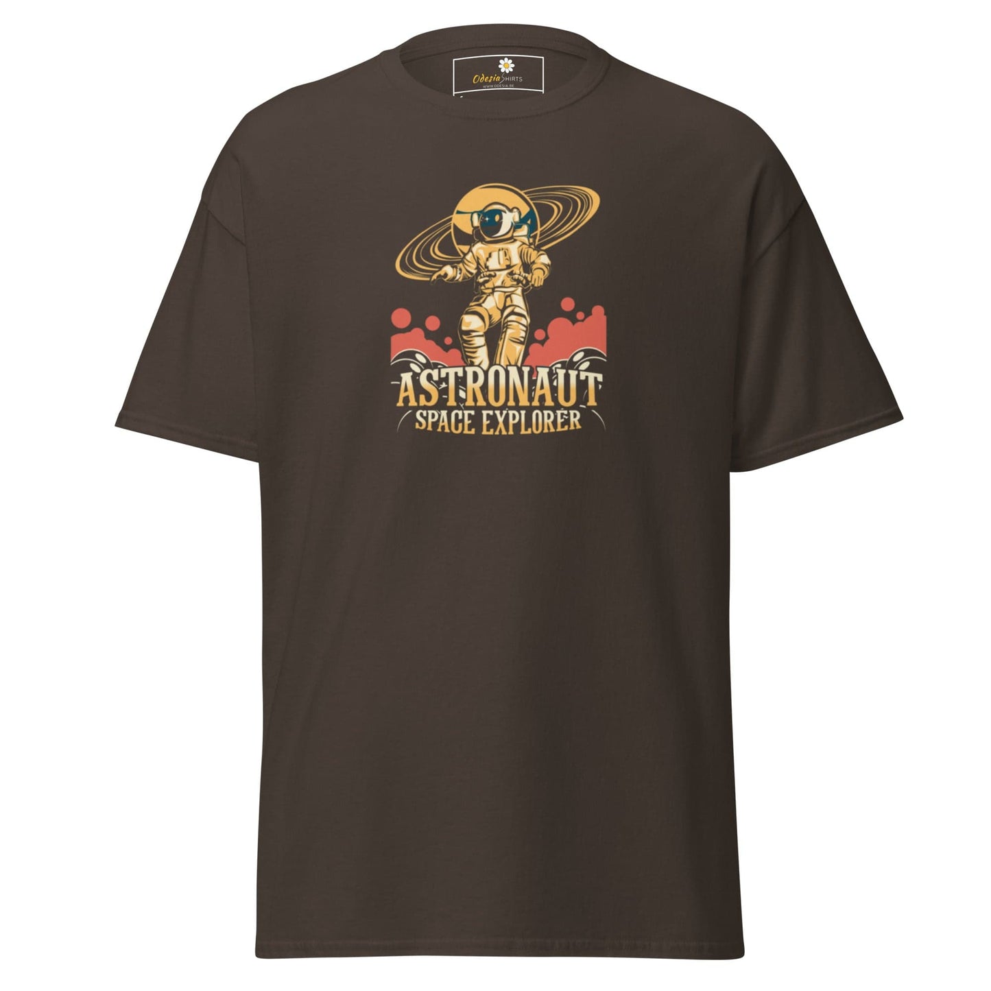 Unisex classic t-shirt - ASTRONAUT SPACE EXPLORER - REGULAR - Dark Chocolate / S