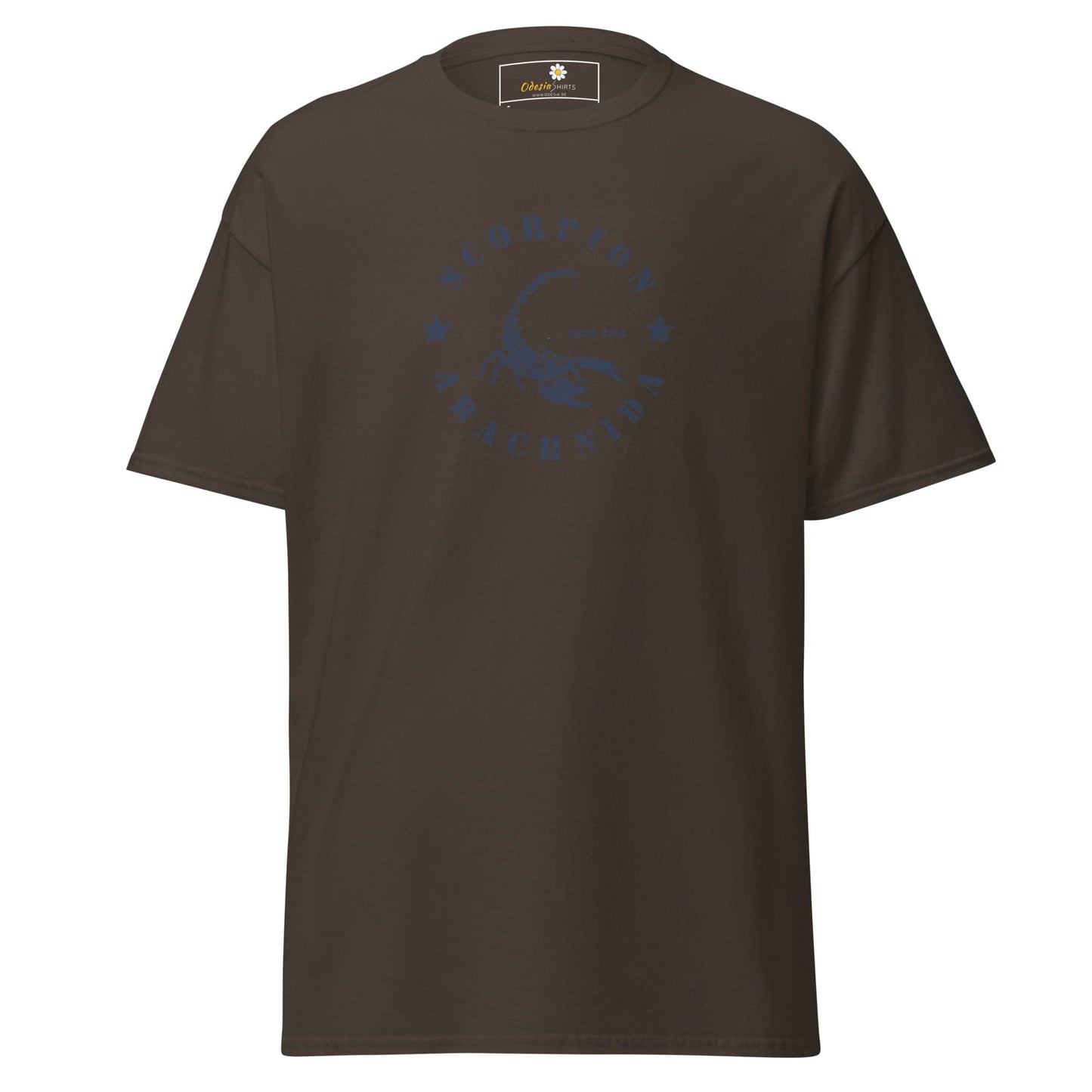 Unisex classic t-shirt - WILD LIFE SCORPION - REGULAR - Dark Chocolate / S